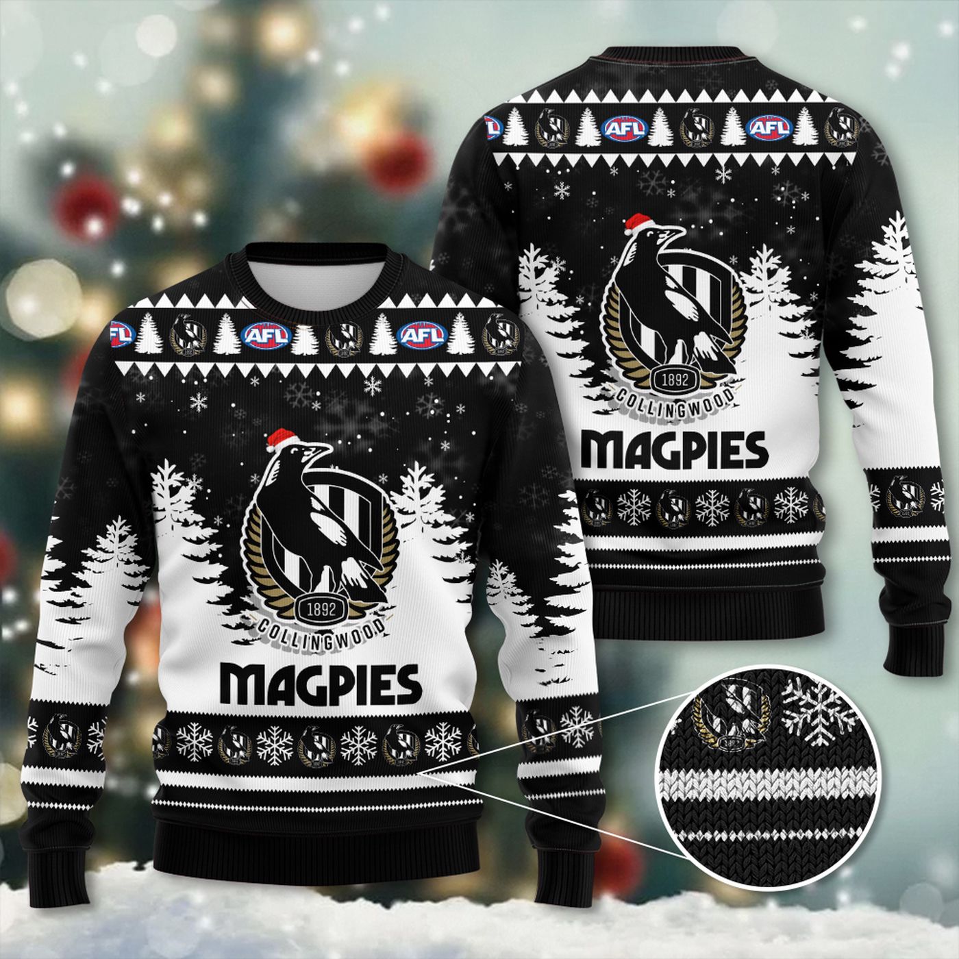 Collingwood FC 3D Ugly Sweater Gift – Gift for Men Women Christmas Day – Gift for Men Women Christmas Day