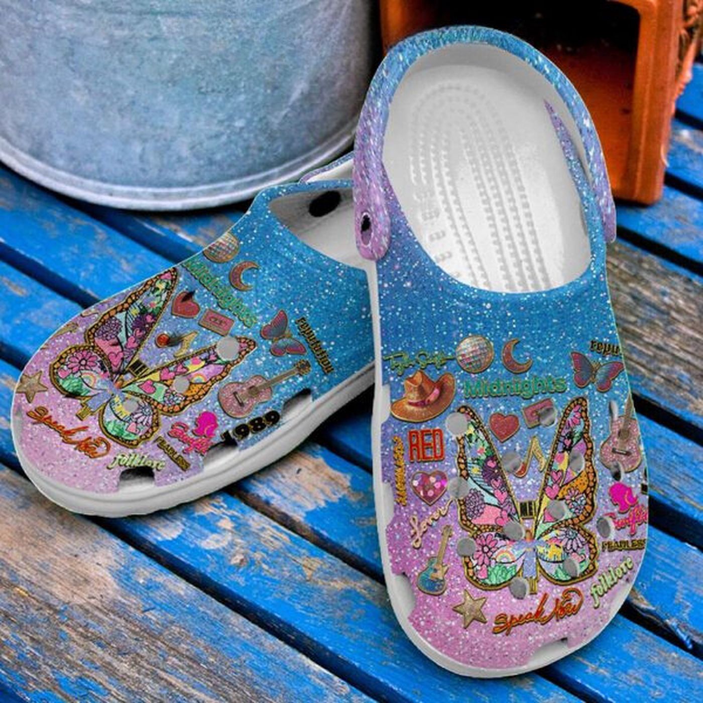 Get Stylish with Colorful Taylor Swift The Eras Tour Classic Clogs – Perfect Gift for Swifties!