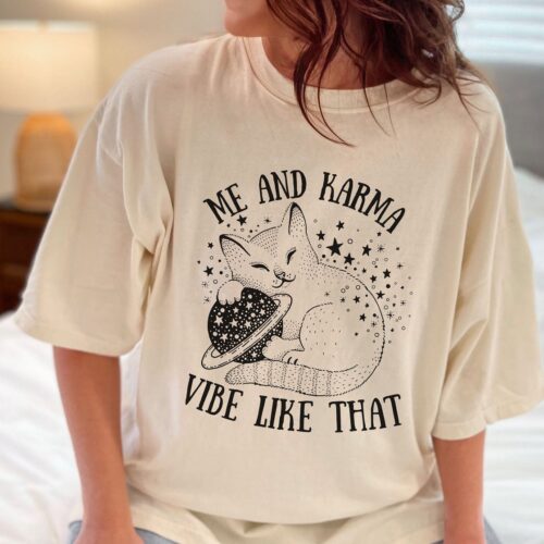 Taylor Swift Midnight Tee: Comfort Colors Me and Karma Vibe Like That Shirt – Anti Hero Cat Lover