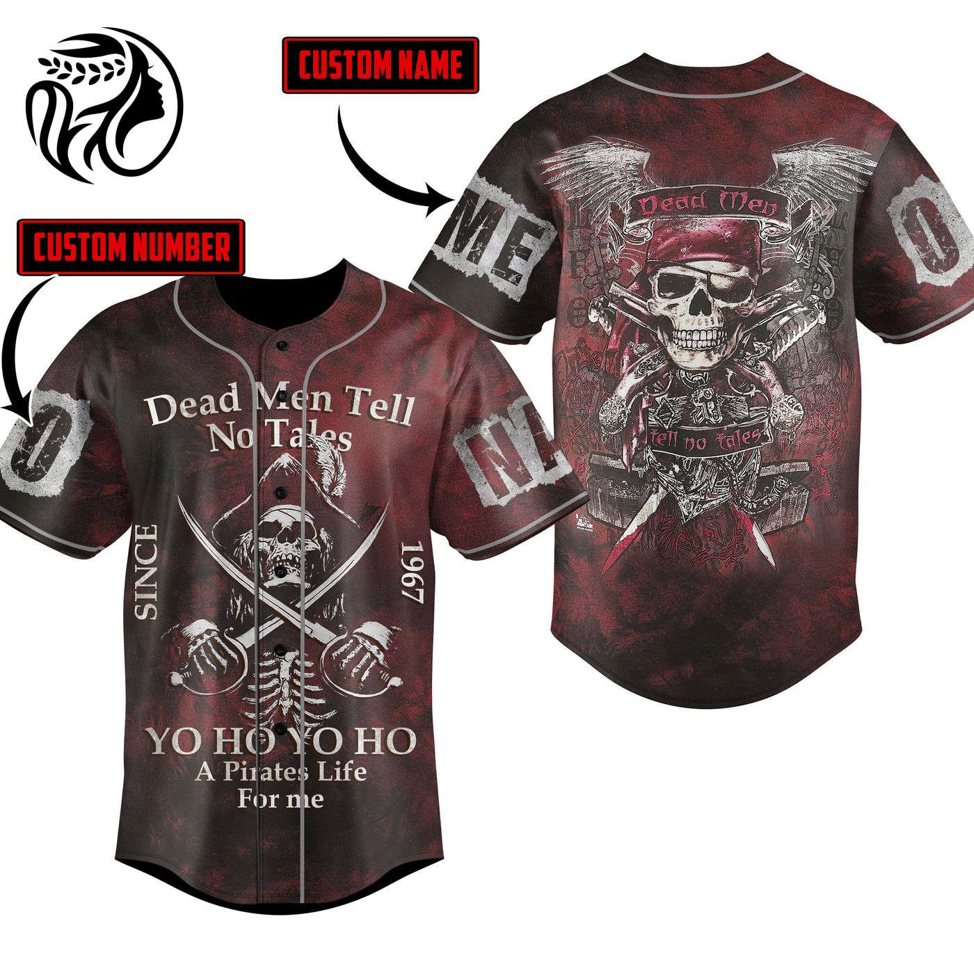 Dead Men Tell Baseball Jersey For Men Women And Kids Gift