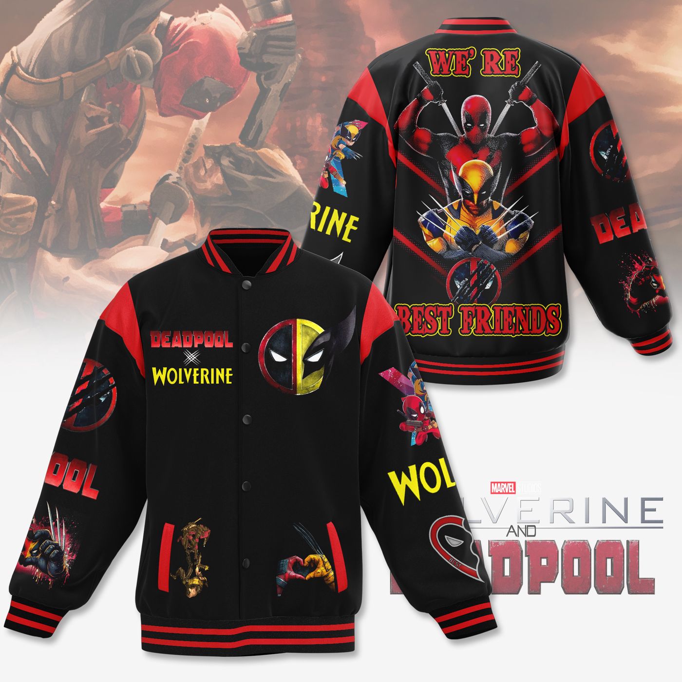 Deadpool New Premium Baseball Jacket Gift For Fan Deadpool New Premium Baseball Jacket Gift For Fan