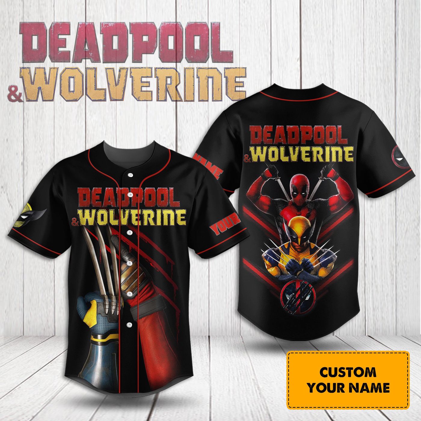 Deadpool & Wolverine Baseball Jersey For Men Women And Kids Gift