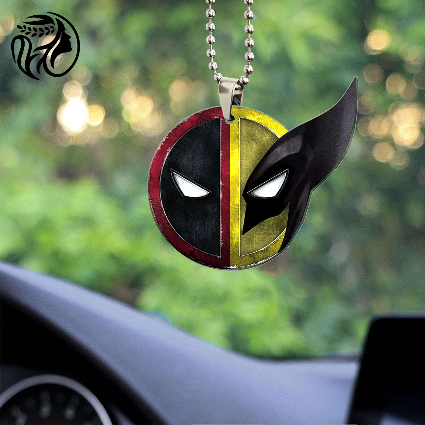 Deadpool x Wolverine Custom Shape 2-sided Acrylic Car Ornament
