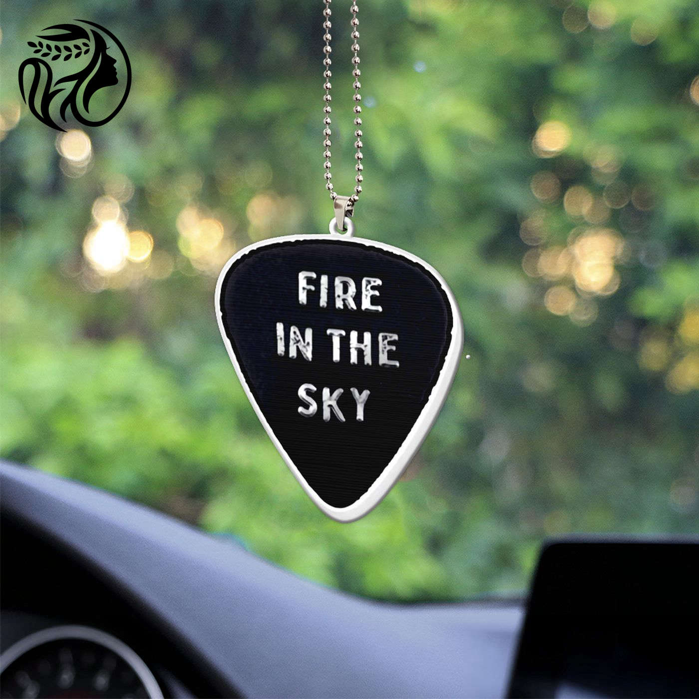 Deep Purple Custom Shape-sided Acrylic Car Ornament