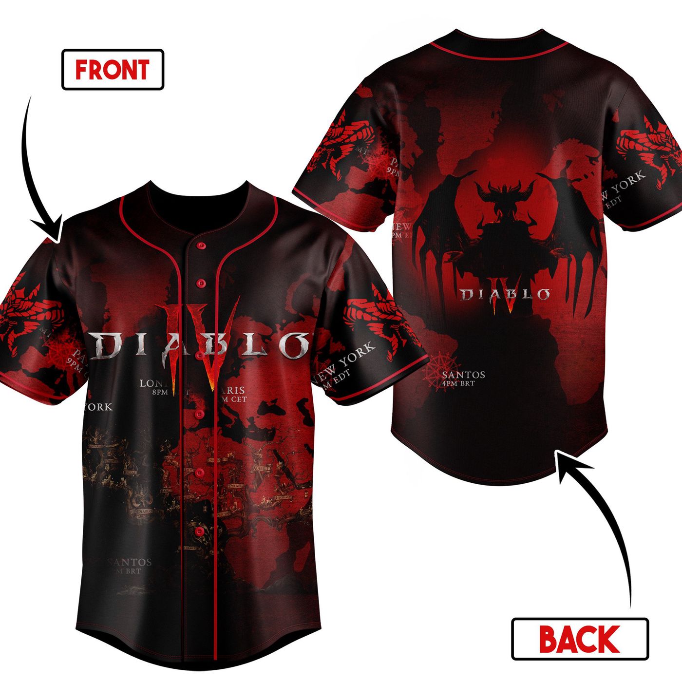 Diablo Baseball Jersey For Men Women And Kids Gift
