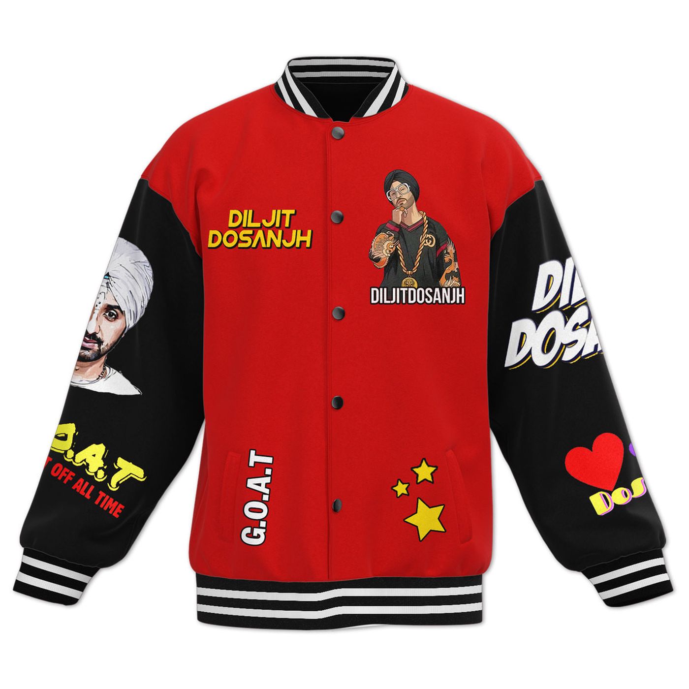 Diljit Dosanjh New Premium Baseball Jacket Gift For Fan Diljit Dosanjh New Premium Baseball Jacket Gift For Fan