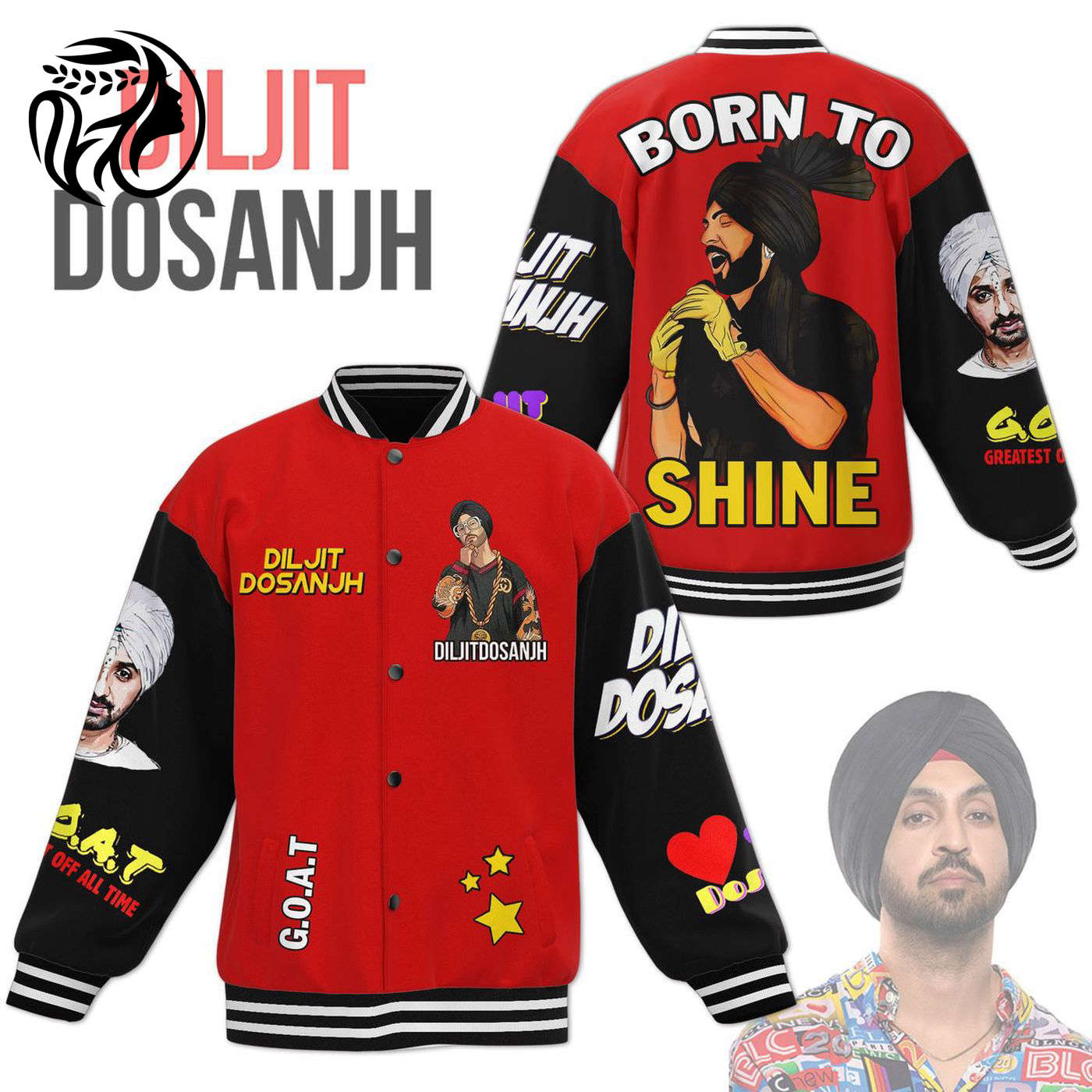 Diljit Dosanjh New Premium Baseball Jacket Gift For Fan