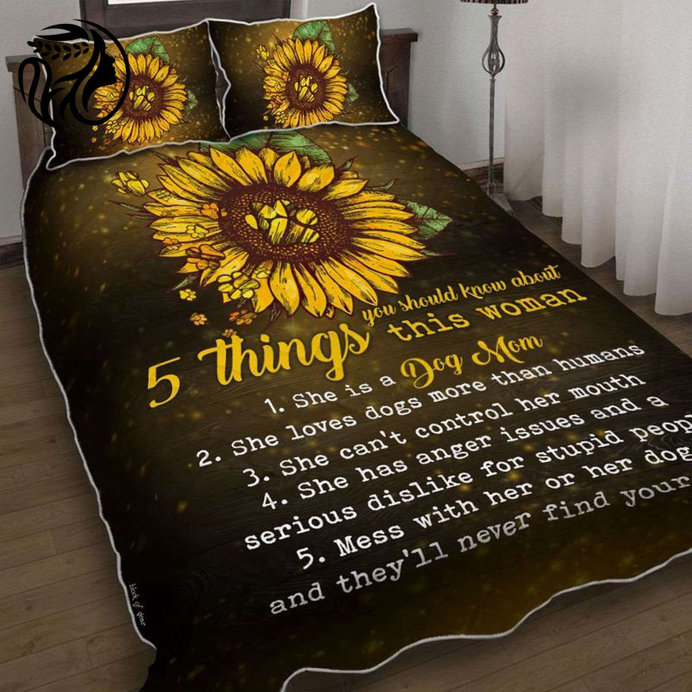 Discover the Ultimate Dog Mom Sunflower Quilt Bedding Set – 5 Must-Know Things for Dog Lovers
