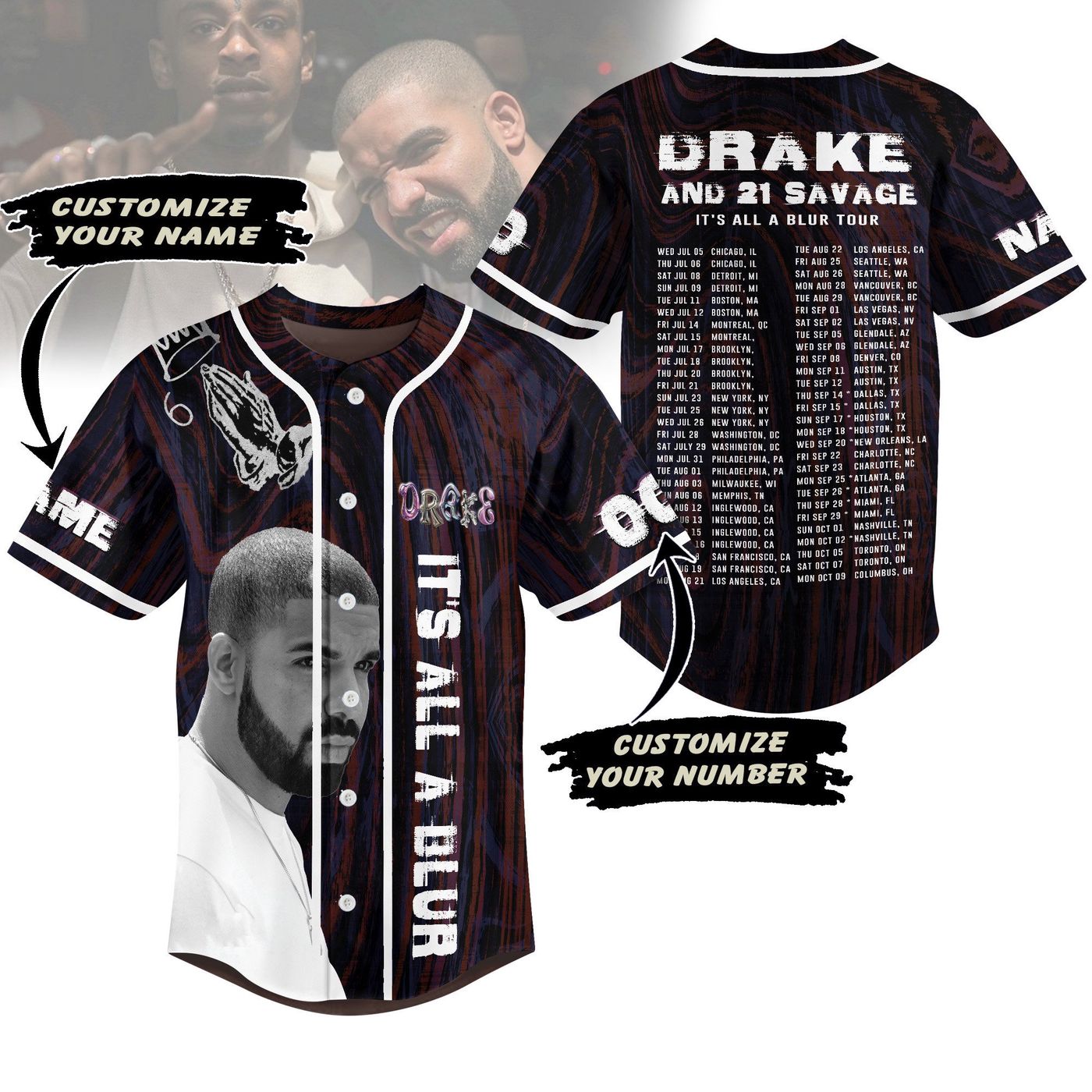 Drake Baseball Jersey For Men Women And Kids Gift