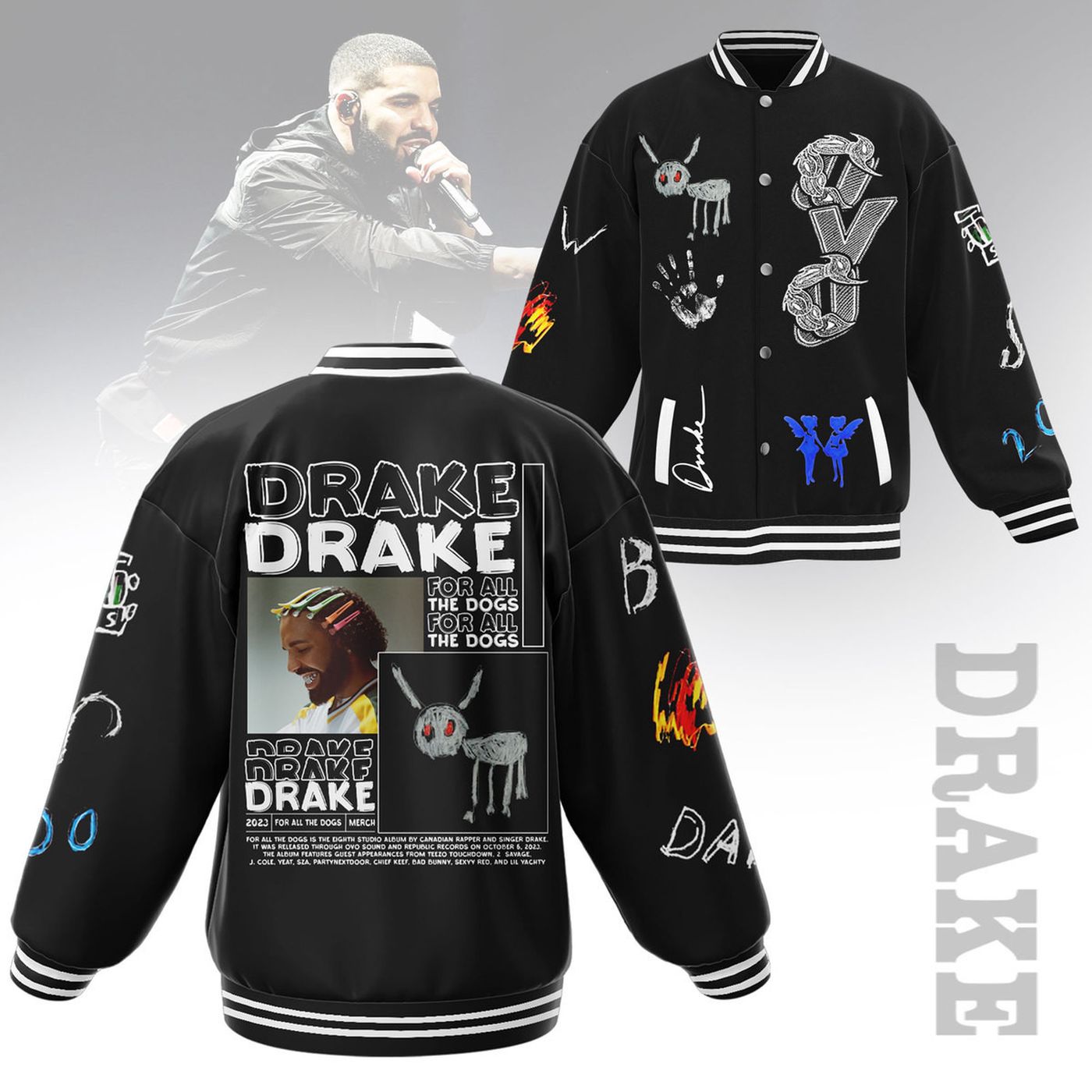 Drake New Premium Baseball Jacket Gift For Fan Drake New Premium Baseball Jacket Gift For Fan