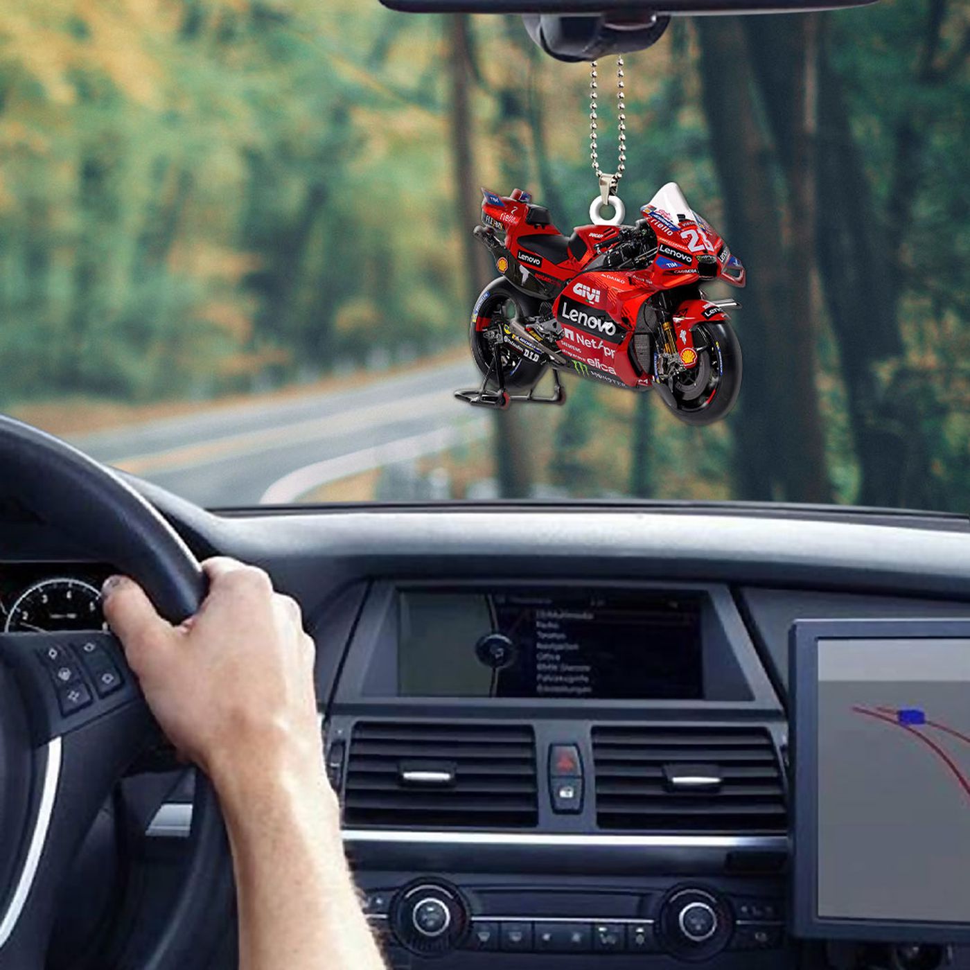 Ducati Lenovo Team Custom Shape-sided Acrylic Car Ornament Ducati Lenovo Team Custom Shape-sided Acrylic Car Ornament