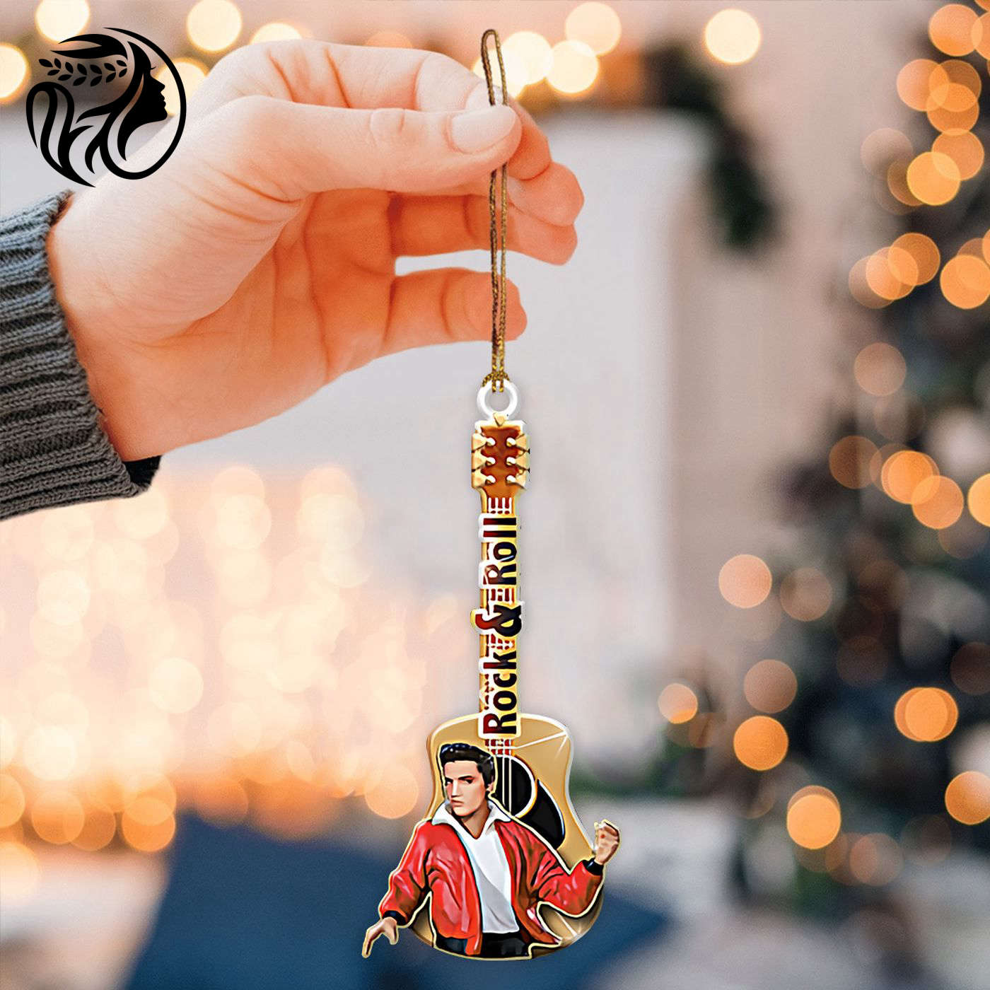 Elvis Presley 2-Side Printed Acrylic Ornament  - Gift for Christmas Day