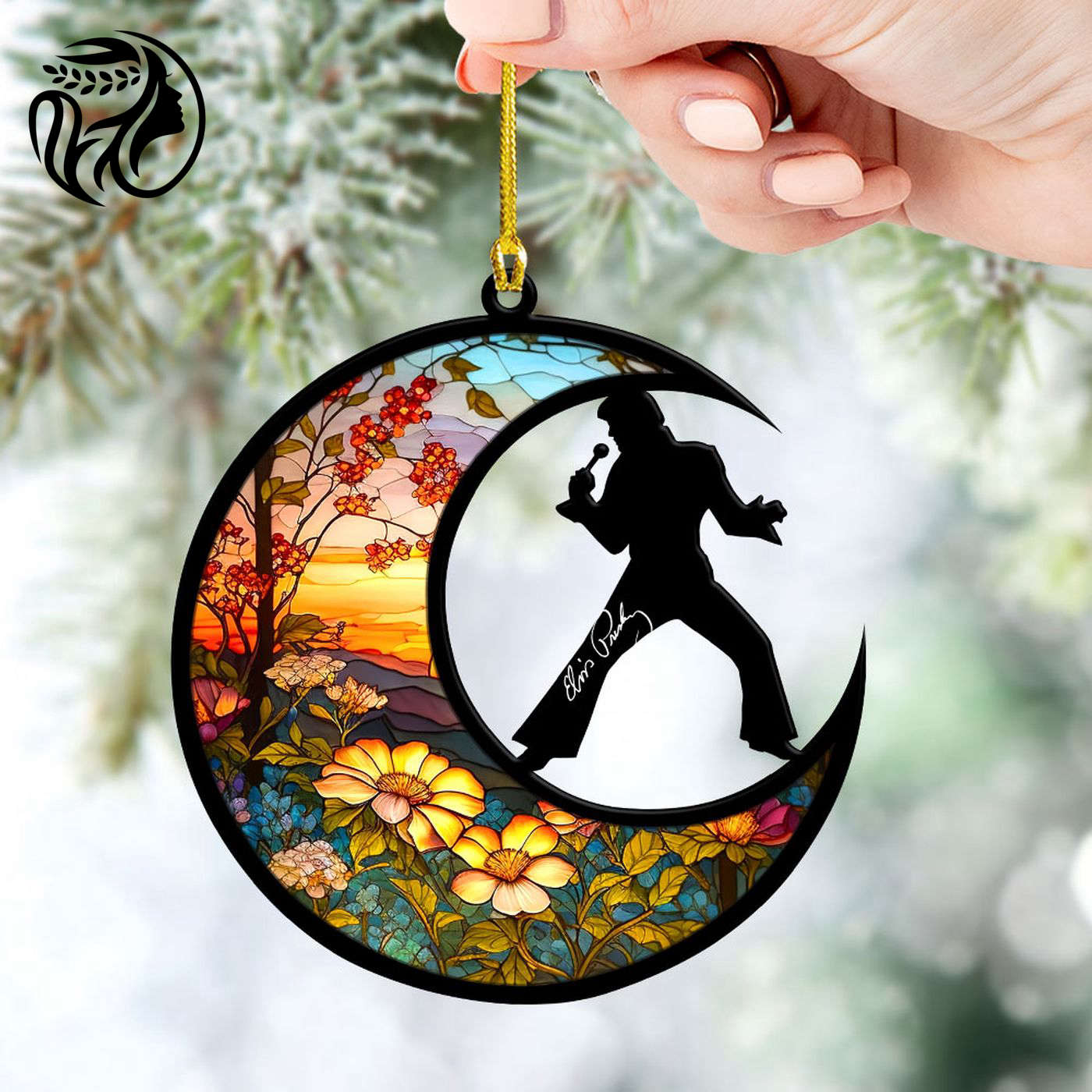 Elvis Presley 2-Side Printed Acrylic Ornament  - Gift for Christmas Day