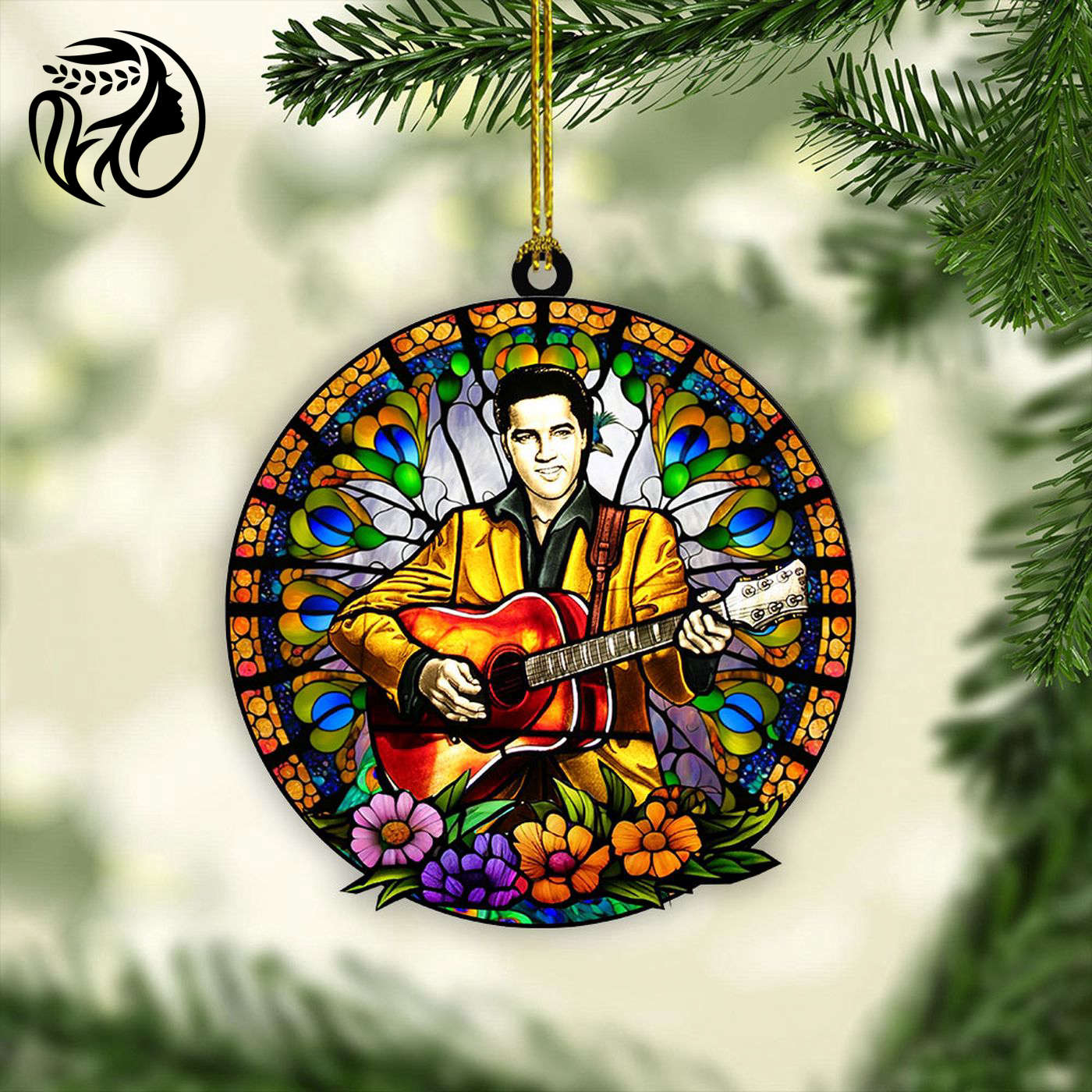 Elvis Presley 2-Side Printed Acrylic Ornament  - Gift for Christmas Day