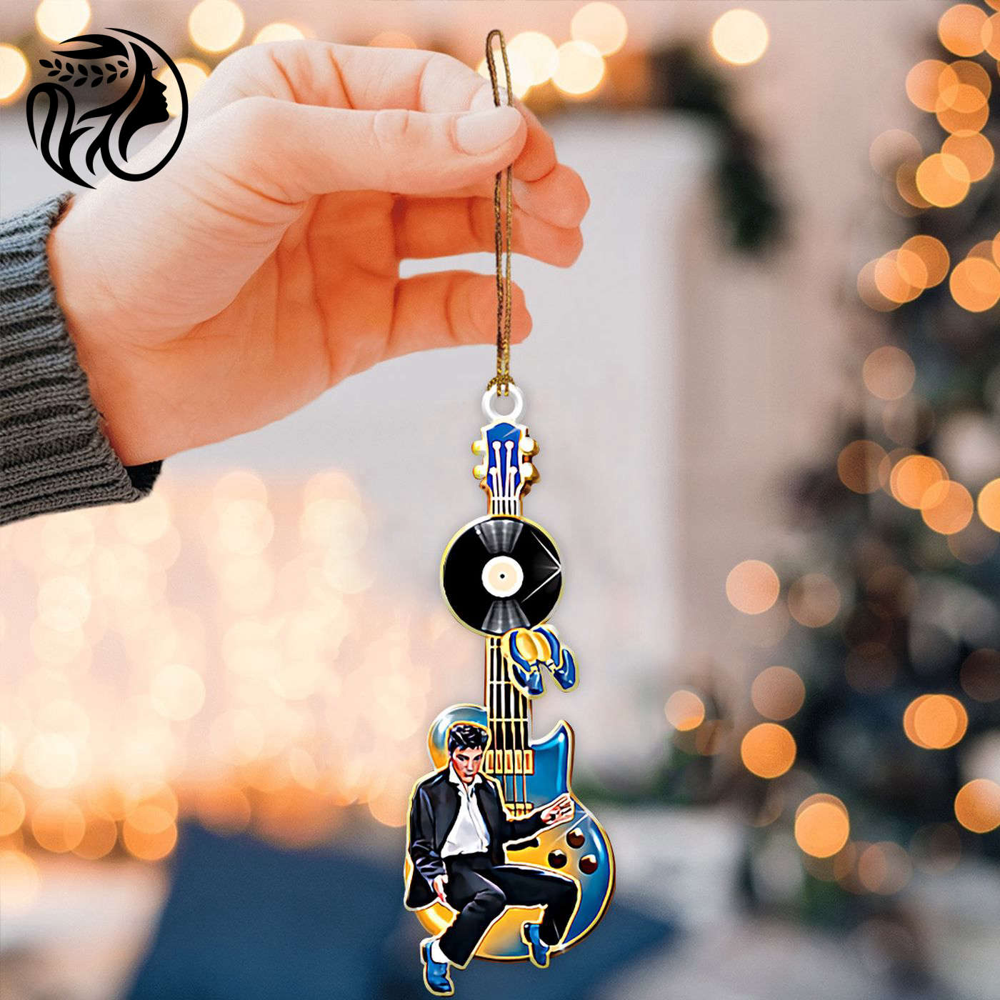 Elvis Presley 2-Side Printed Acrylic Ornament  - Gift for Christmas Day