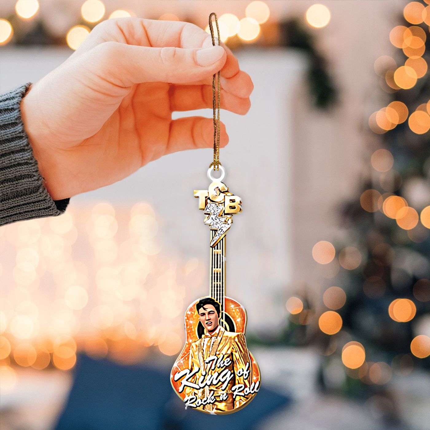 Elvis Presley 2-Side Printed Acrylic Ornament  – Gift for Christmas Day