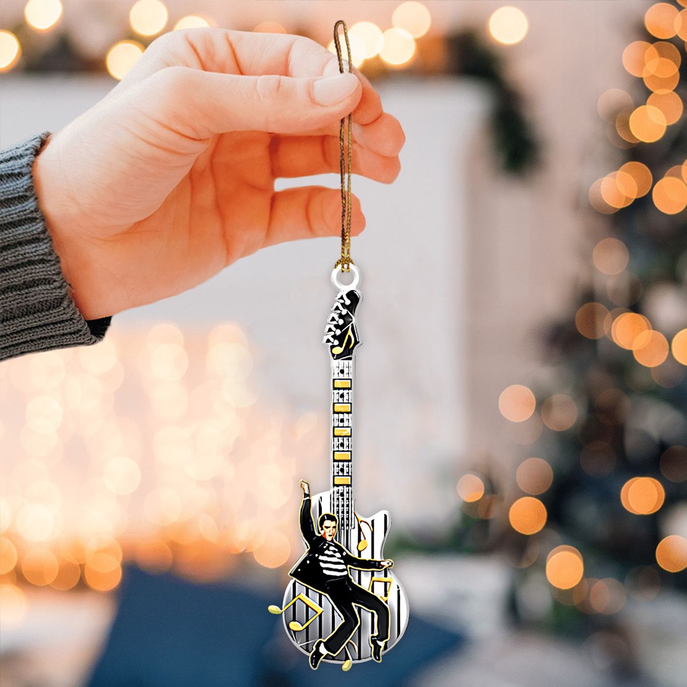 Elvis Presley 2-Side Printed Acrylic Ornament  – Gift for Christmas Day