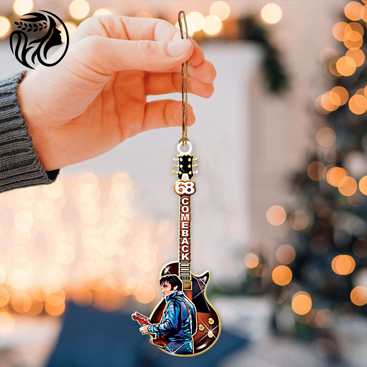 Elvis Presley 2-Side Printed Acrylic Ornament  - Gift for Christmas Day