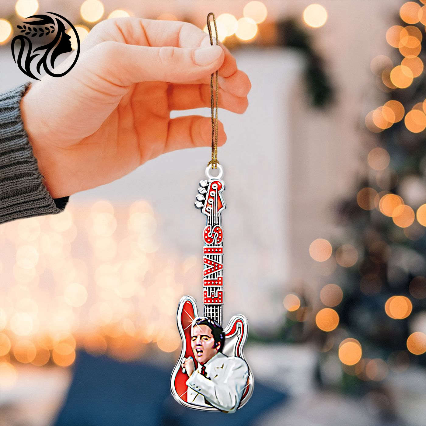 Elvis Presley 2-Side Printed Acrylic Ornament  - Gift for Christmas Day