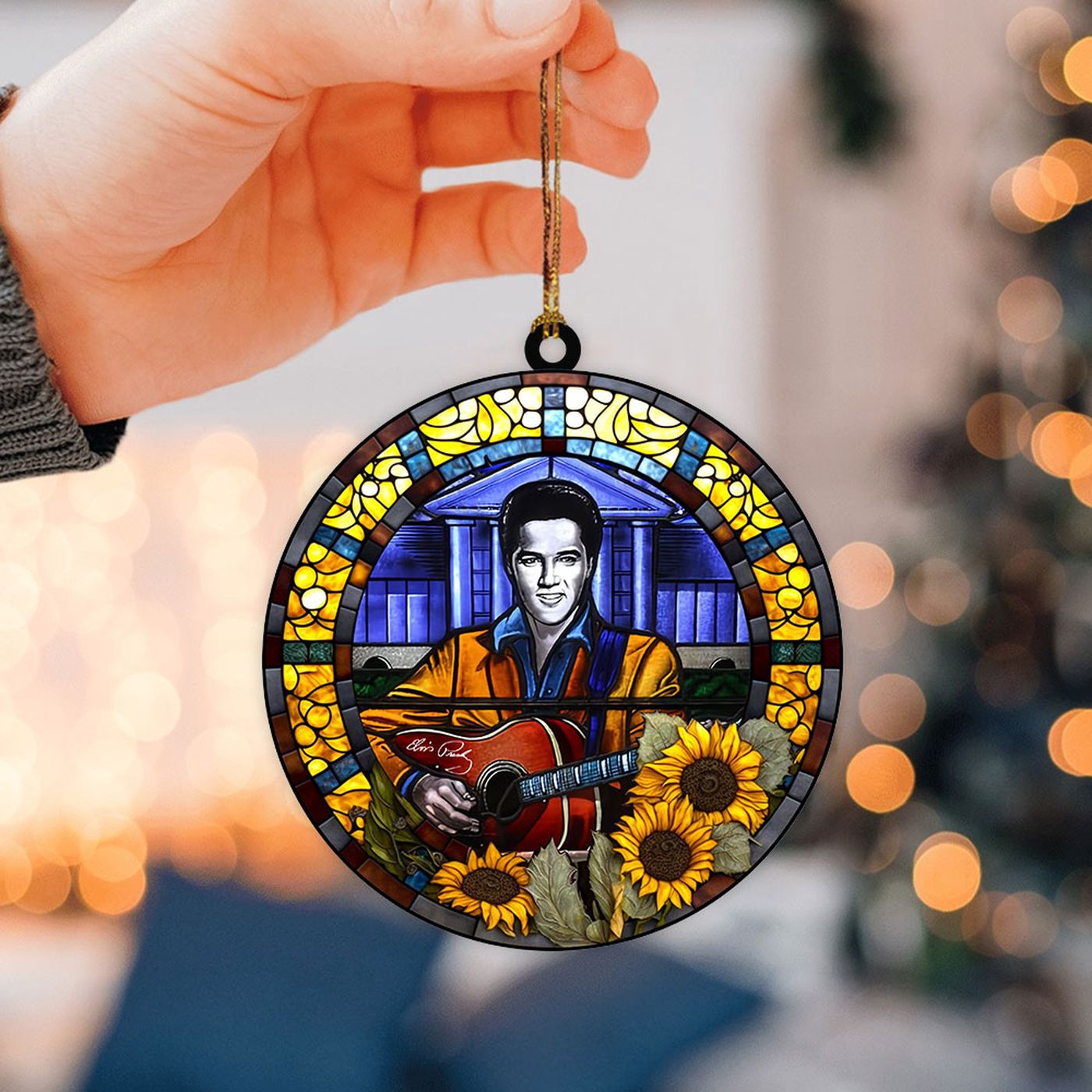 Elvis Presley 2-Side Printed Acrylic Ornament  – Gift for Christmas Day