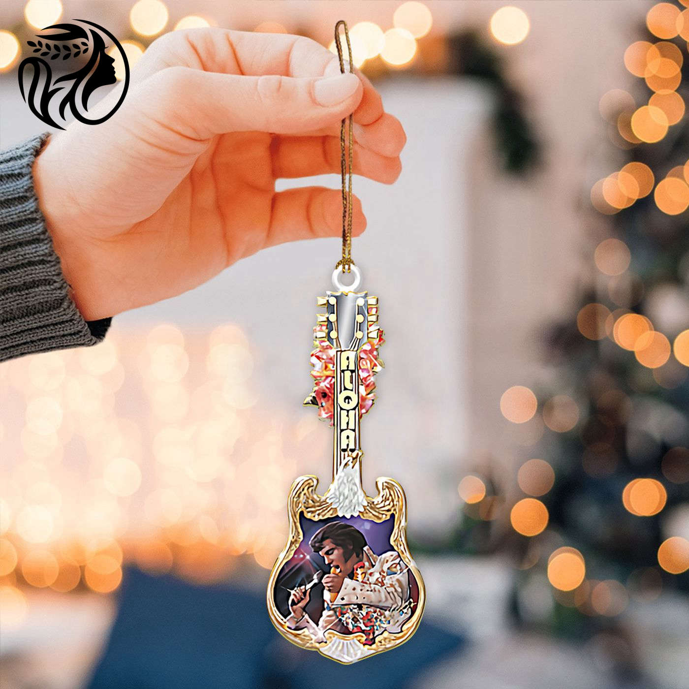 Elvis Presley 2-Side Printed Acrylic Ornament  - Gift for Christmas Day