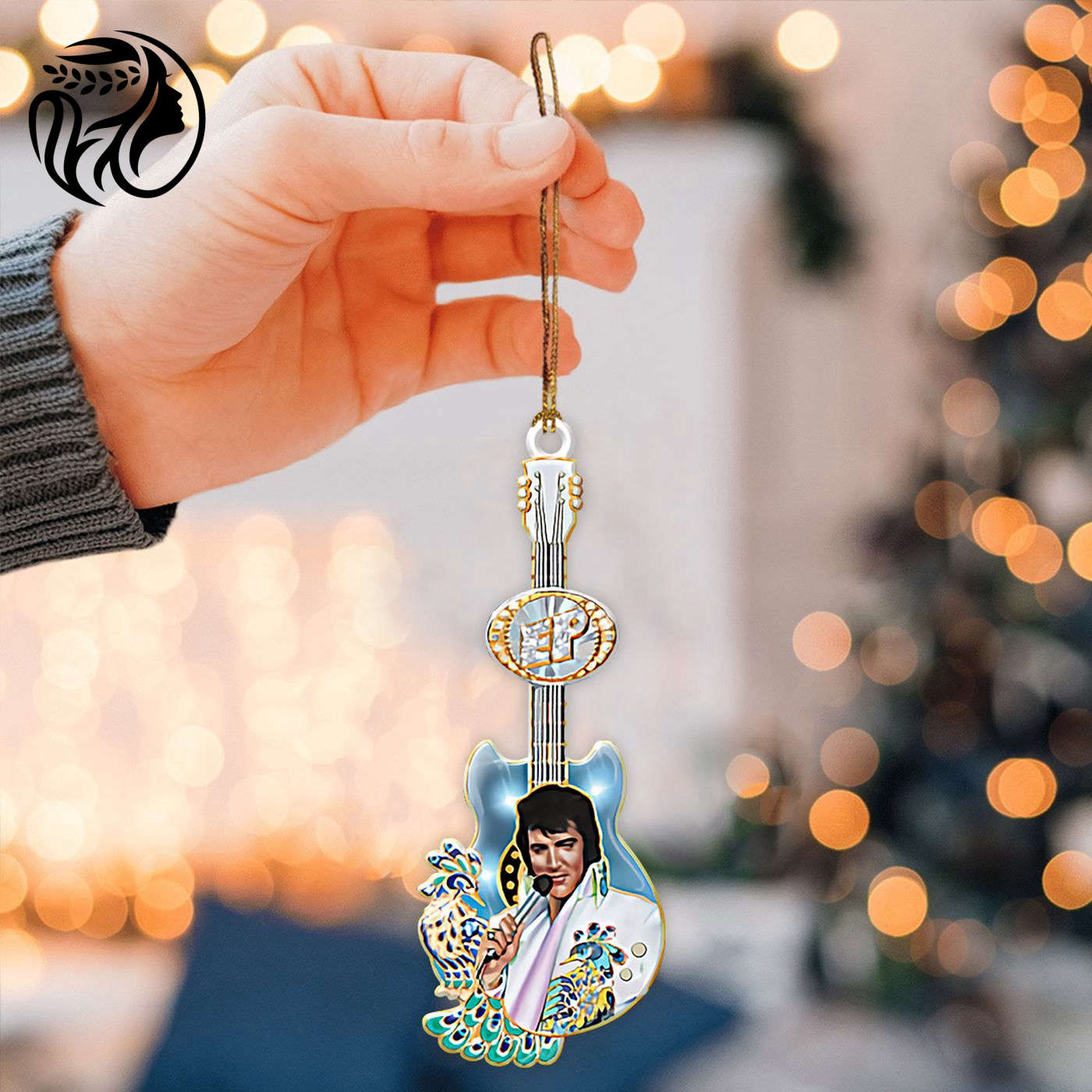 Elvis Presley 2-Side Printed Acrylic Ornament  - Gift for Christmas Day