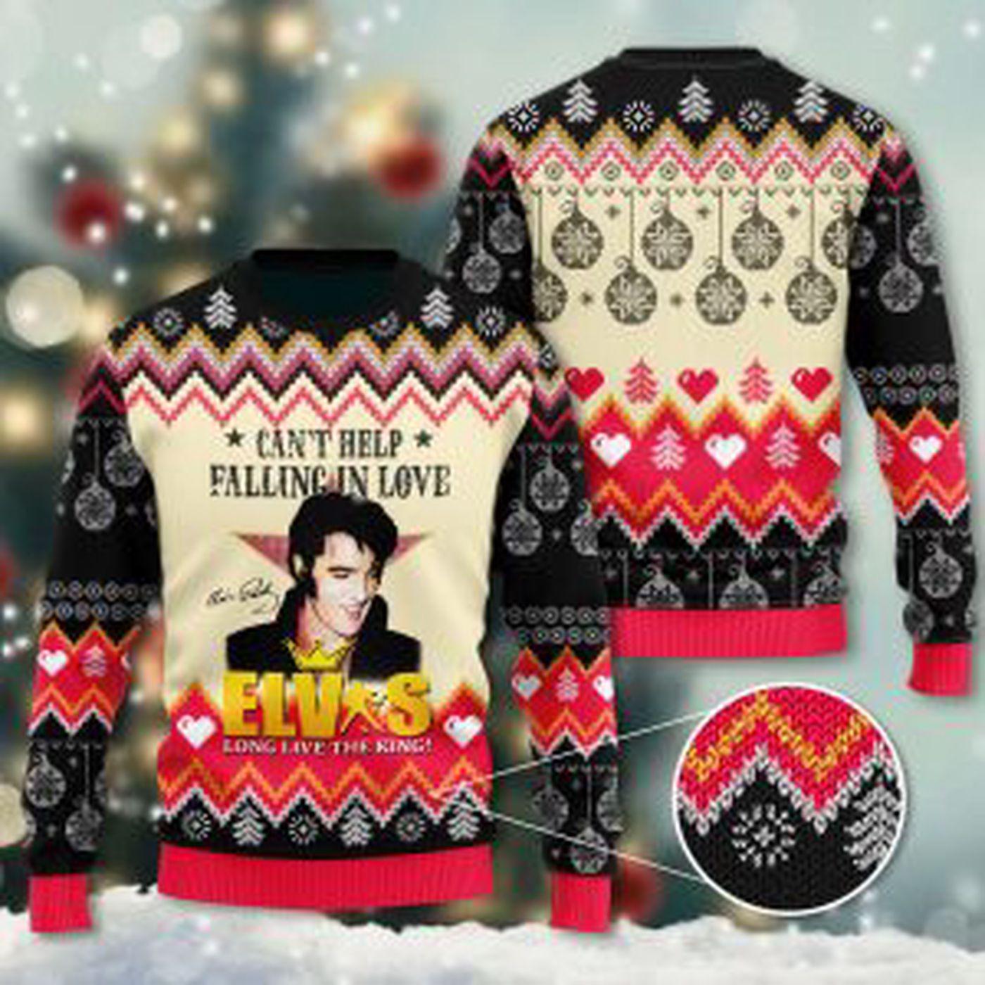 Elvis Presley 3D Ugly Sweater Gift – Gift for Men Women Christmas Day – Gift for Men Women Christmas Day