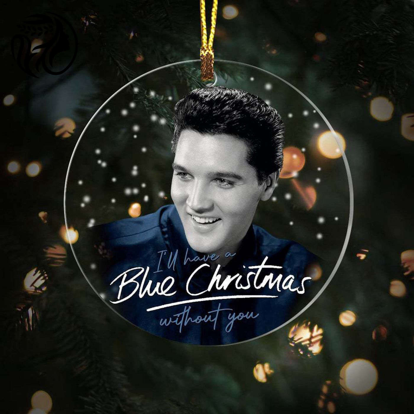 Elvis Presley Clear 1-Sided Acrylic Ornament  – Gift for Christmas Day