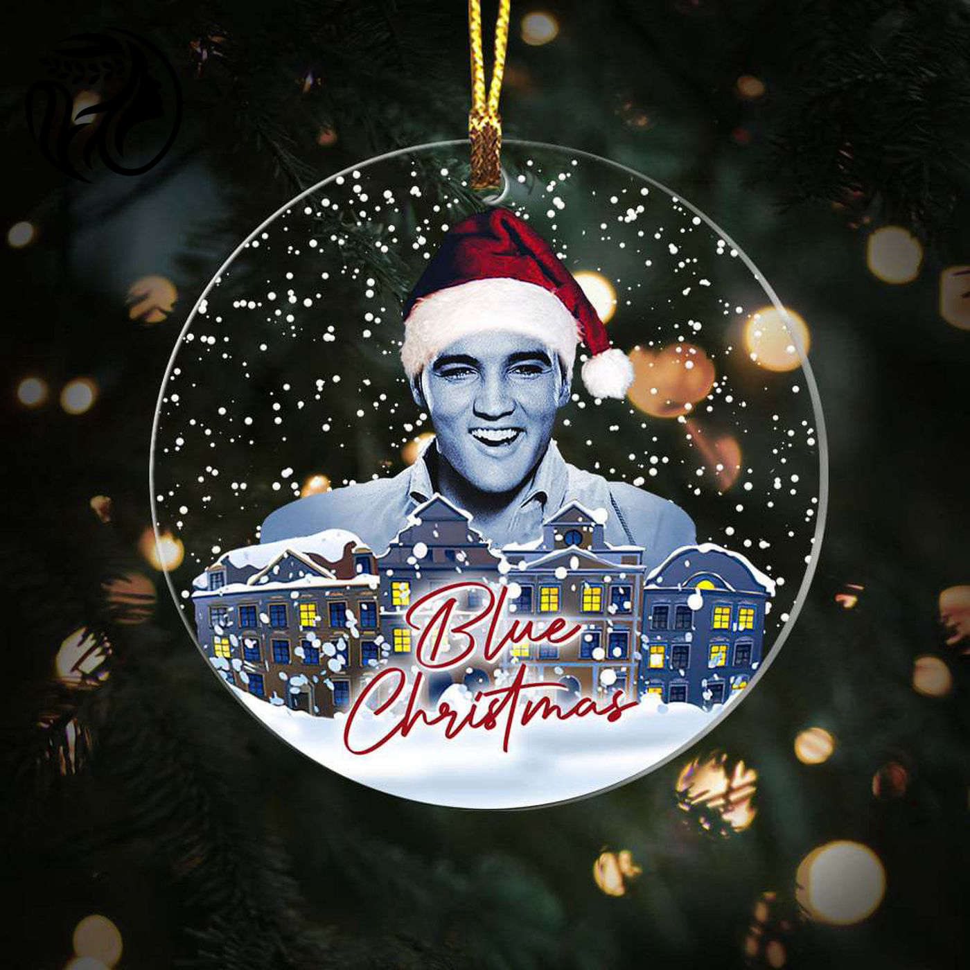 Elvis Presley Clear 1-Sided Acrylic Ornament  - Gift for Christmas Day