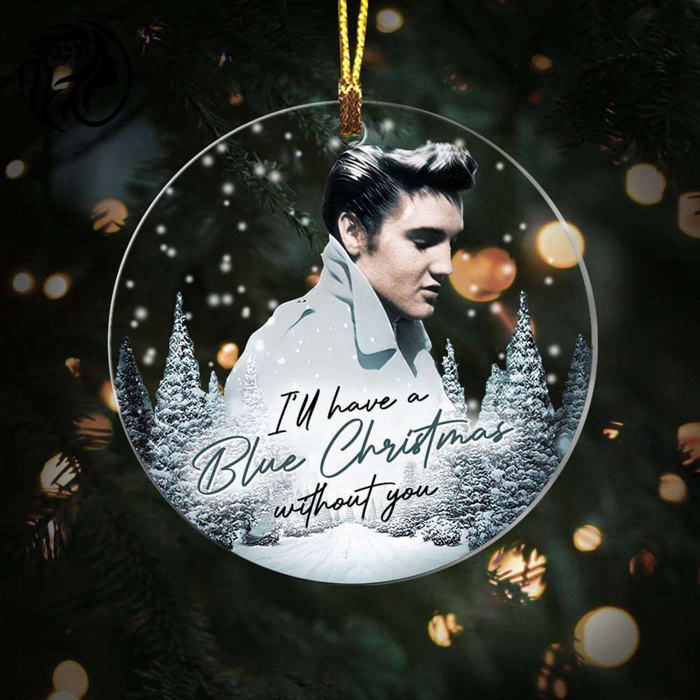 Elvis Presley Clear 1-Sided Acrylic Ornament  - Gift for Christmas Day