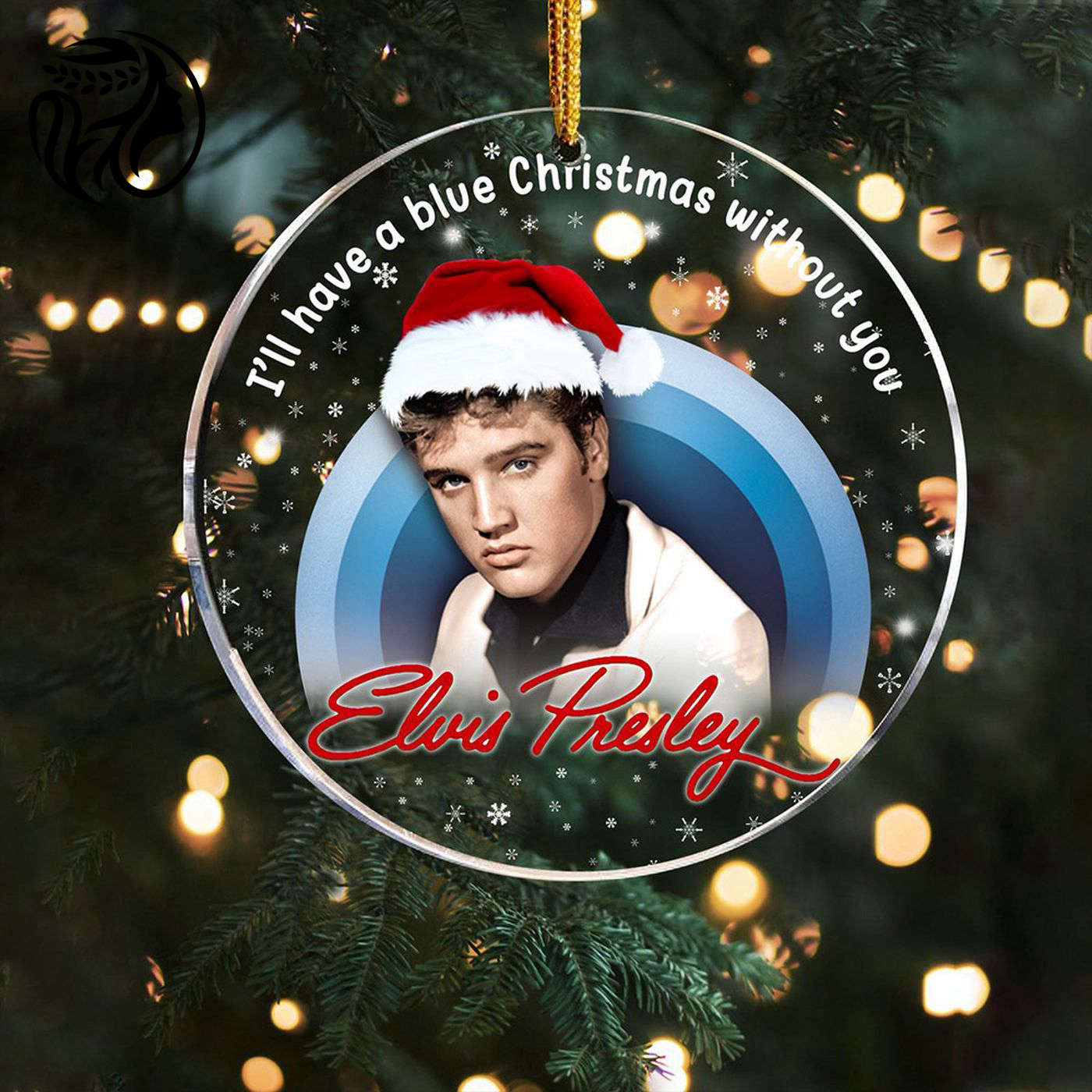 Elvis Presley Clear 1-Sided Acrylic Ornament Gift