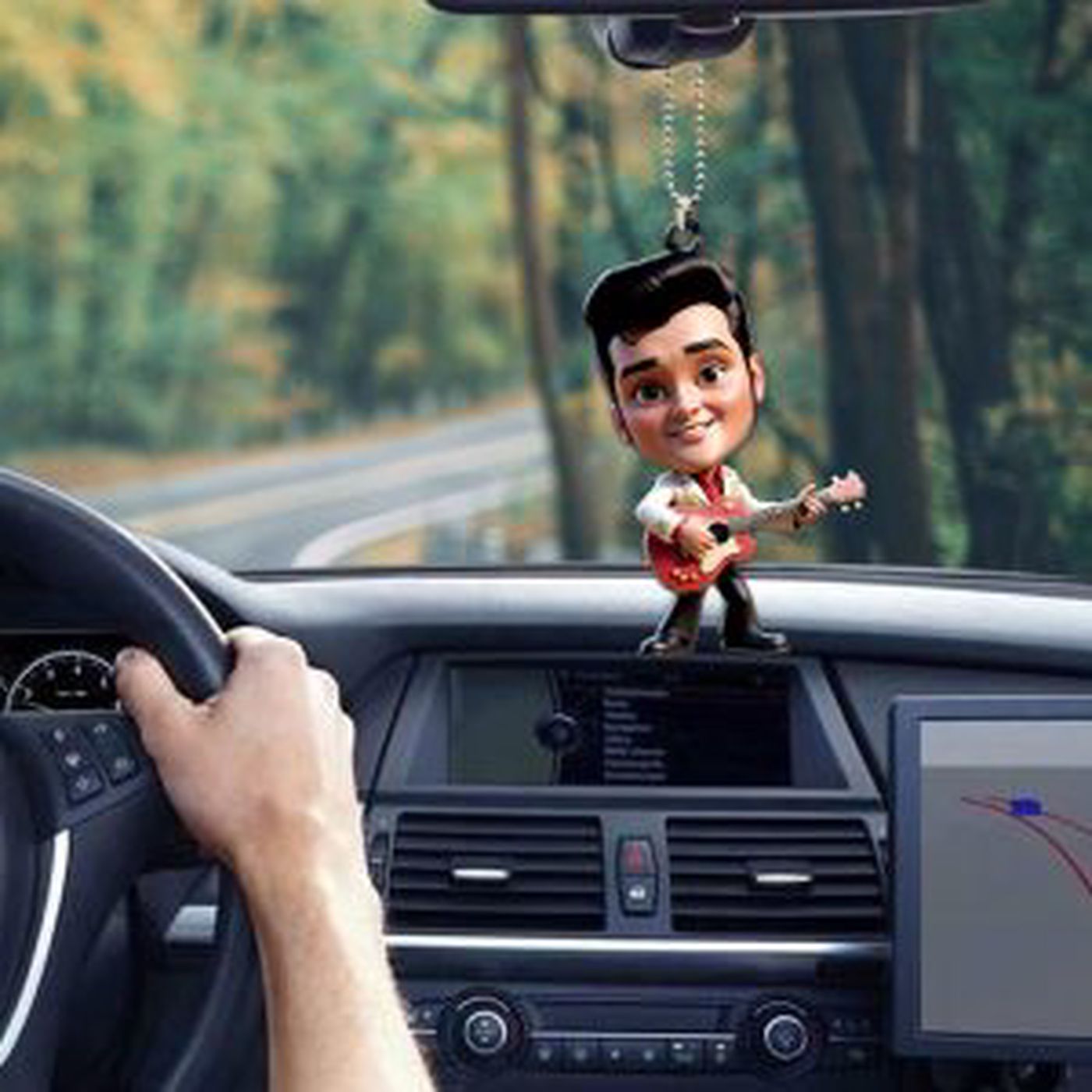 Elvis Presley Custom Shape 1-sided Acrylic Car Ornament Gift.6