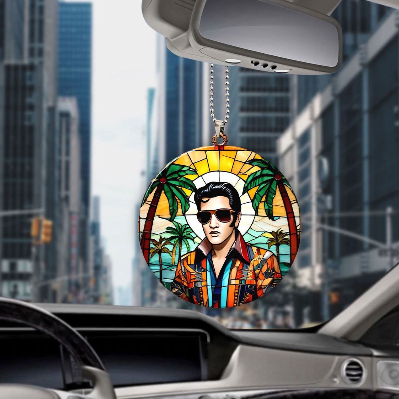 Elvis Presley Custom Shape-sided Acrylic Car OrnamentGift