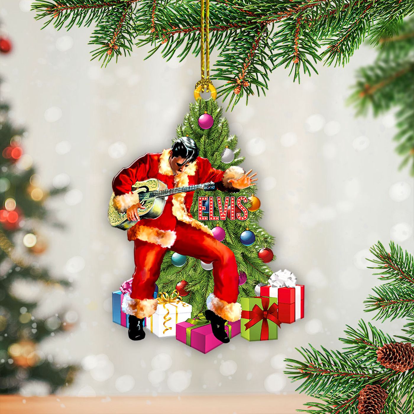 Elvis Presley Custom Shape 1-sided Acrylic Ornament Gift