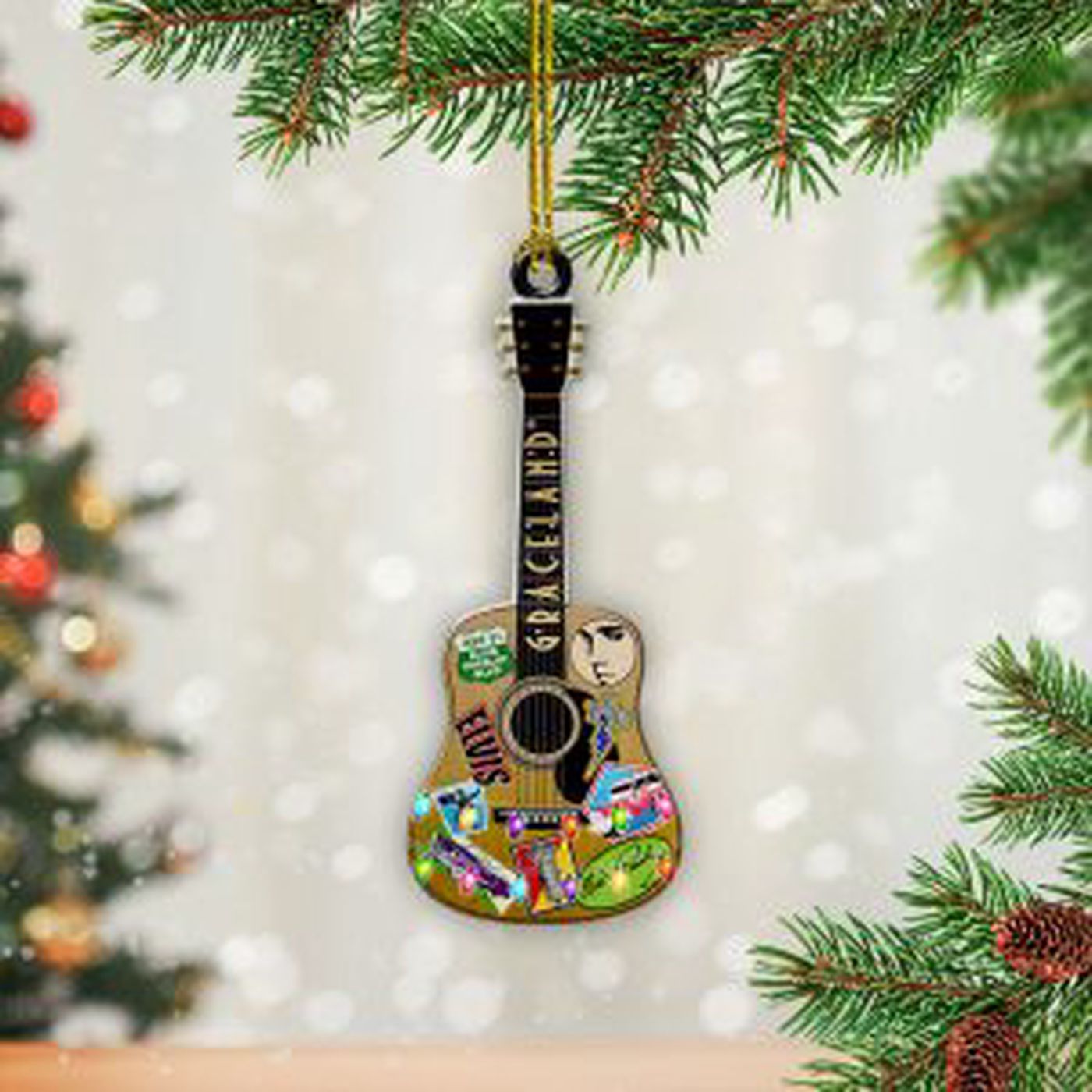 Elvis Presley Custom Shape 1-sided Acrylic Ornament Gift
