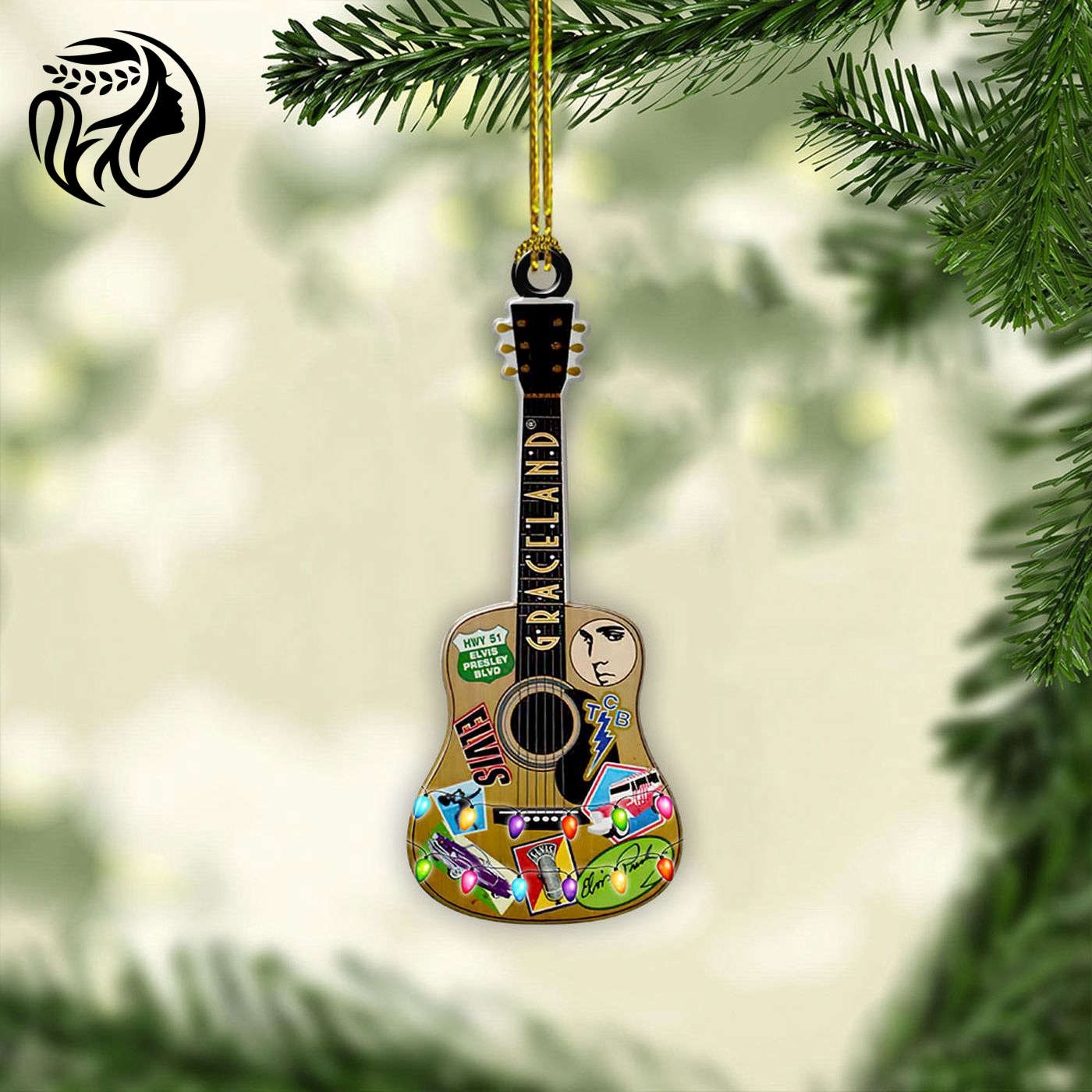 Elvis Presley Custom Shape 1-sided Acrylic Ornament Gift