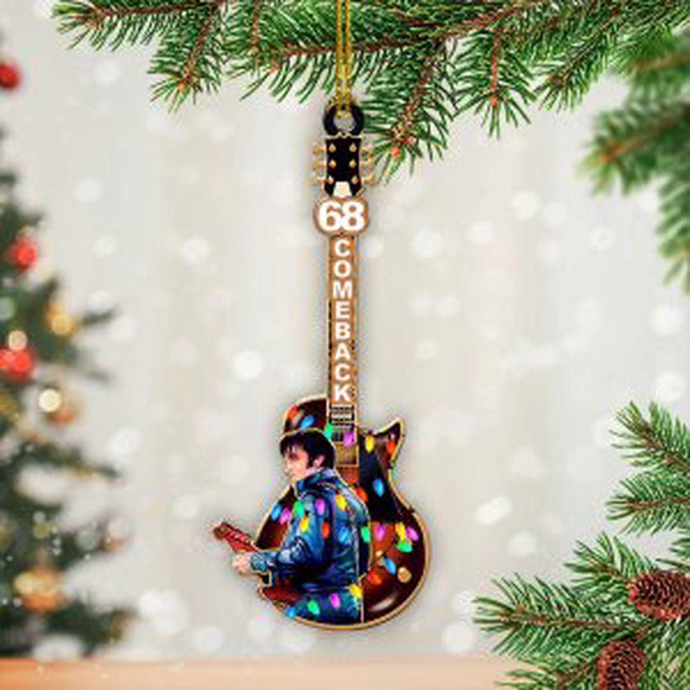 Elvis Presley Custom Shape 1-sided Acrylic Ornament Gift