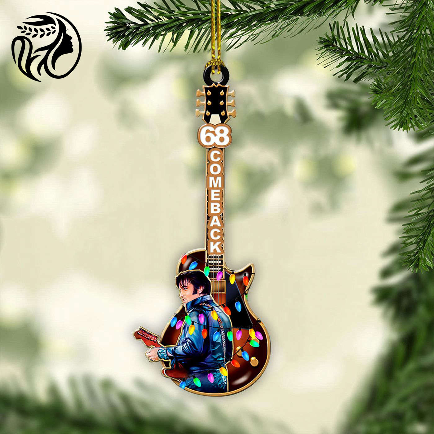 Elvis Presley Custom Shape 1-sided Acrylic Ornament Gift