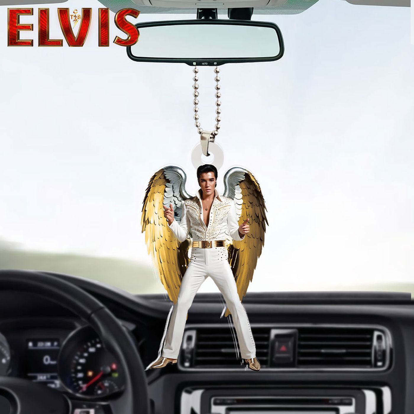 Elvis Presley Custom Shape 2-sided Acrylic Car Ornament Gift