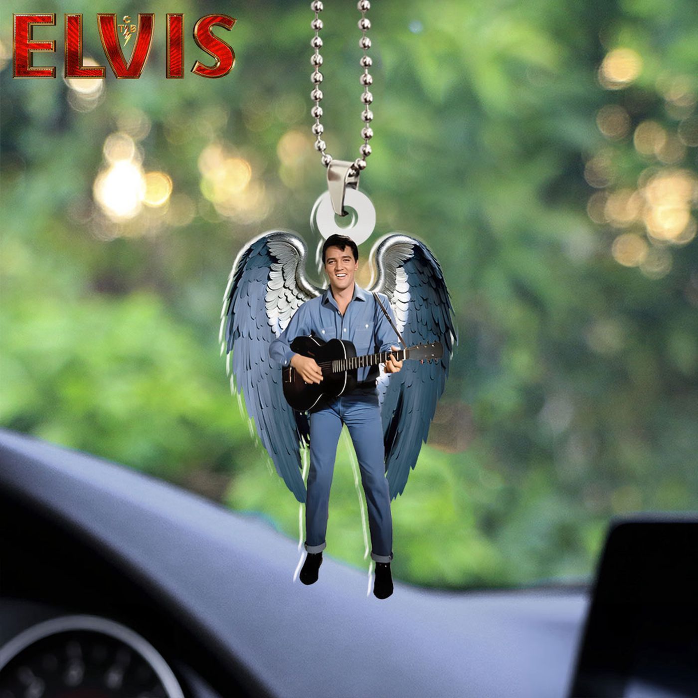 Elvis Presley Custom Shape 2-sided Acrylic Car Ornament Gift