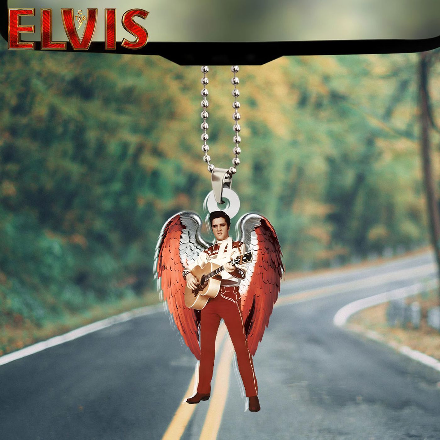 Elvis Presley Custom Shape 2-sided Acrylic Car Ornament Gift