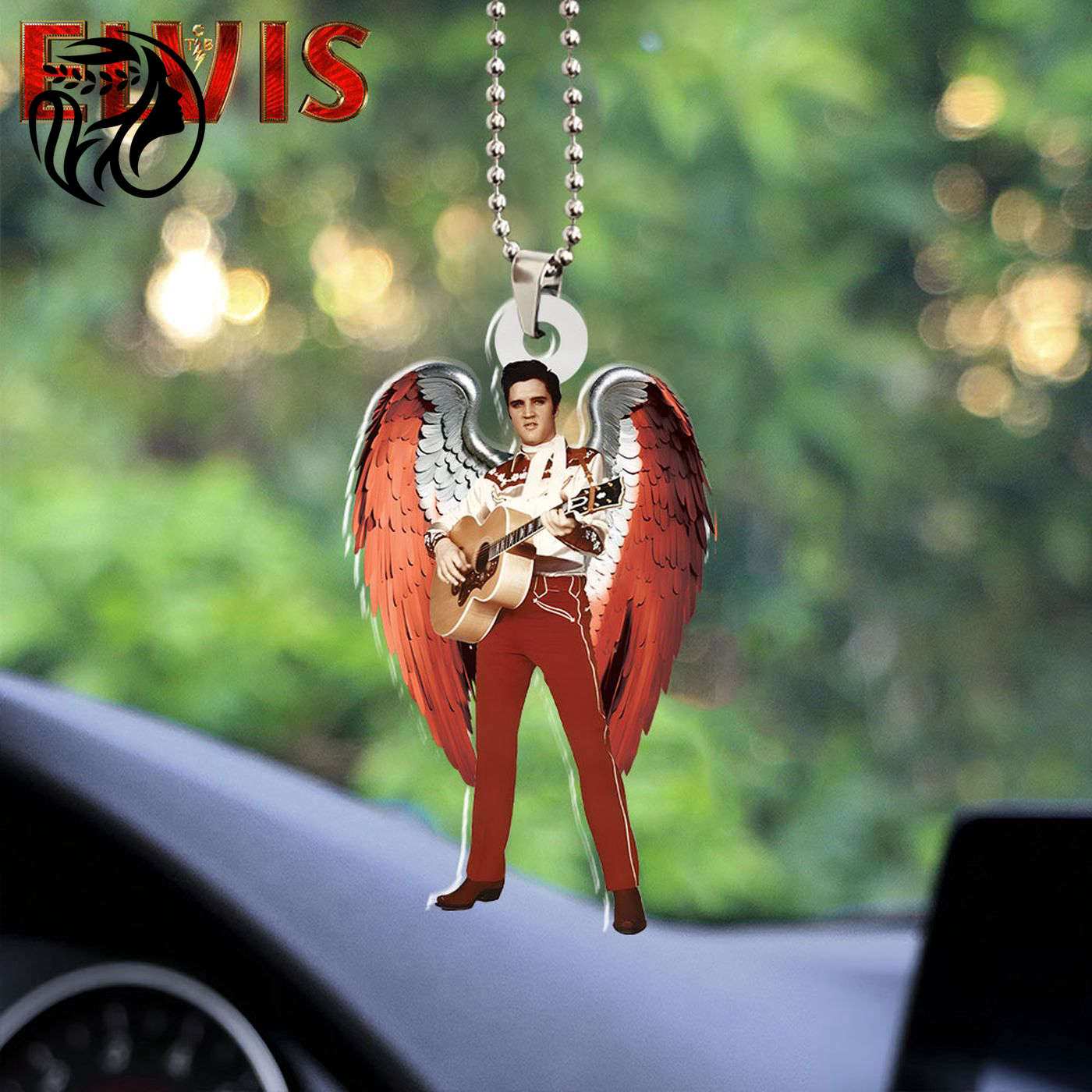 Elvis Presley Custom Shape 2-sided Acrylic Car Ornament Gift
