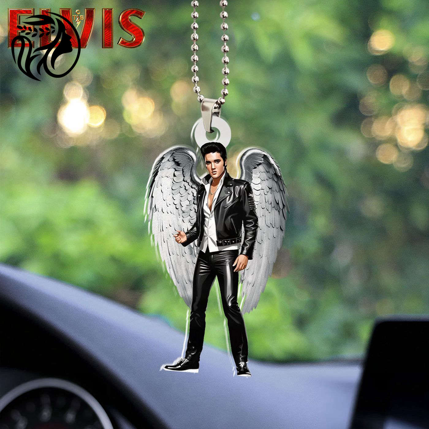 Elvis Presley Custom Shape 2-sided Acrylic Car Ornament Gift