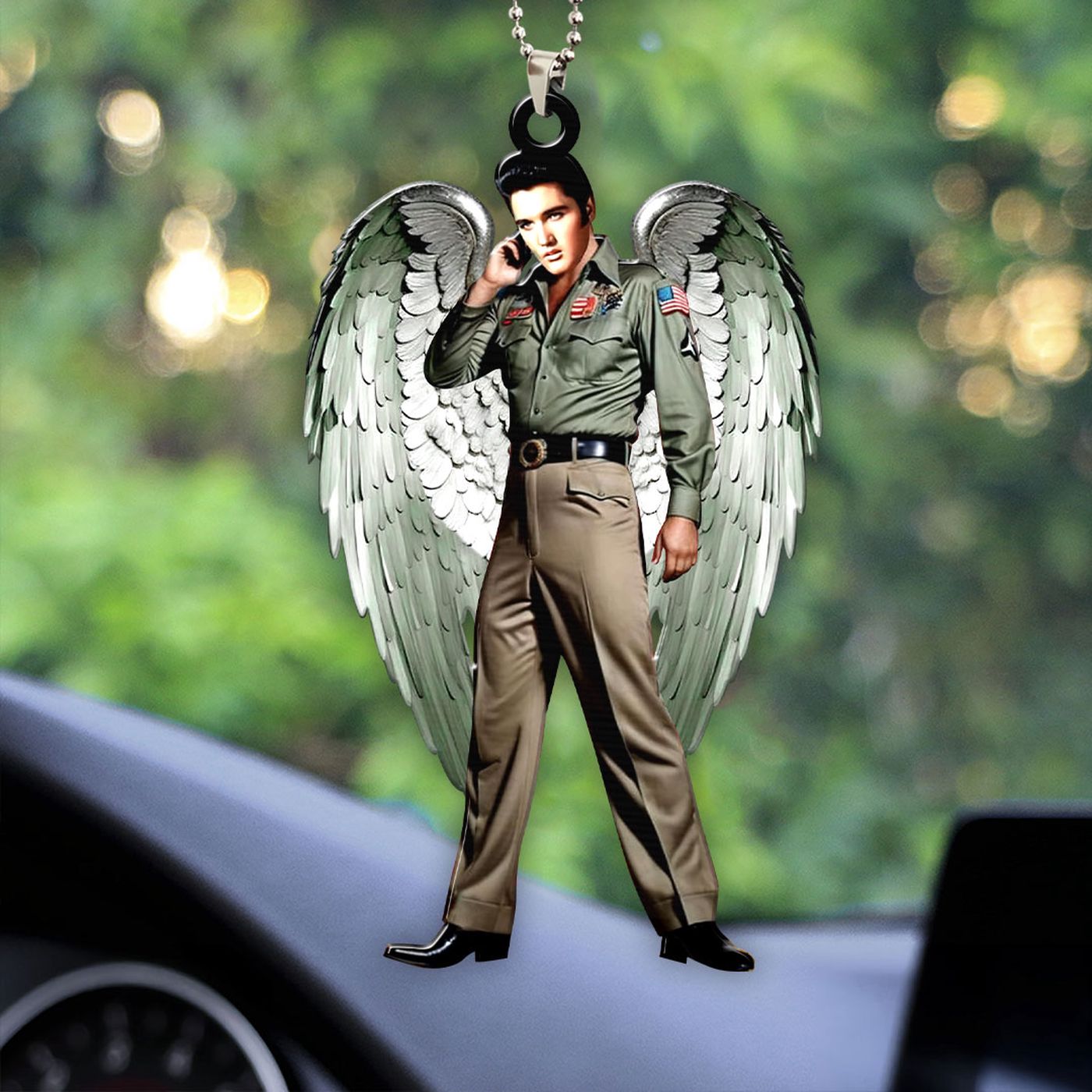 Elvis Presley Custom Shape 2-sided Acrylic Car Ornament Gift