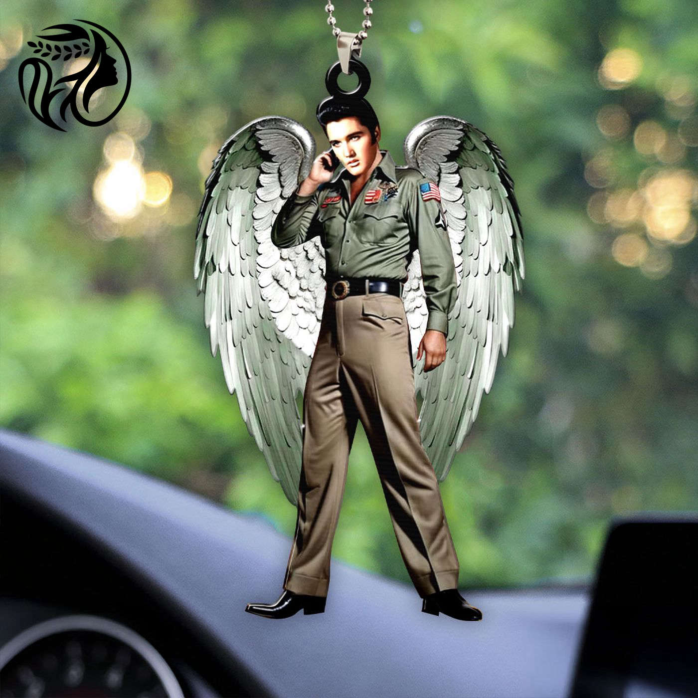 Elvis Presley Custom Shape 2-sided Acrylic Car Ornament Gift