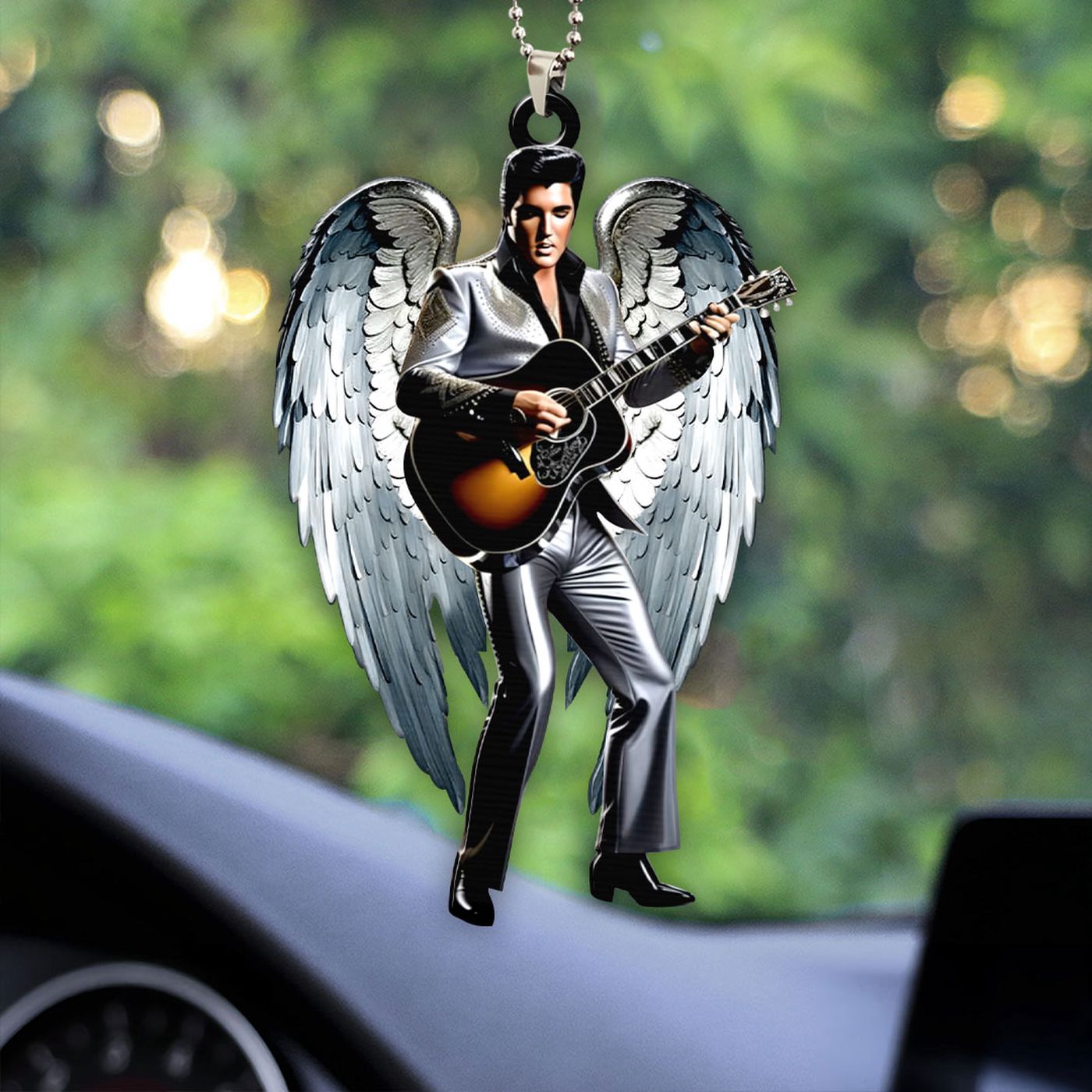 Elvis Presley Custom Shape 2-sided Acrylic Car Ornament Gift
