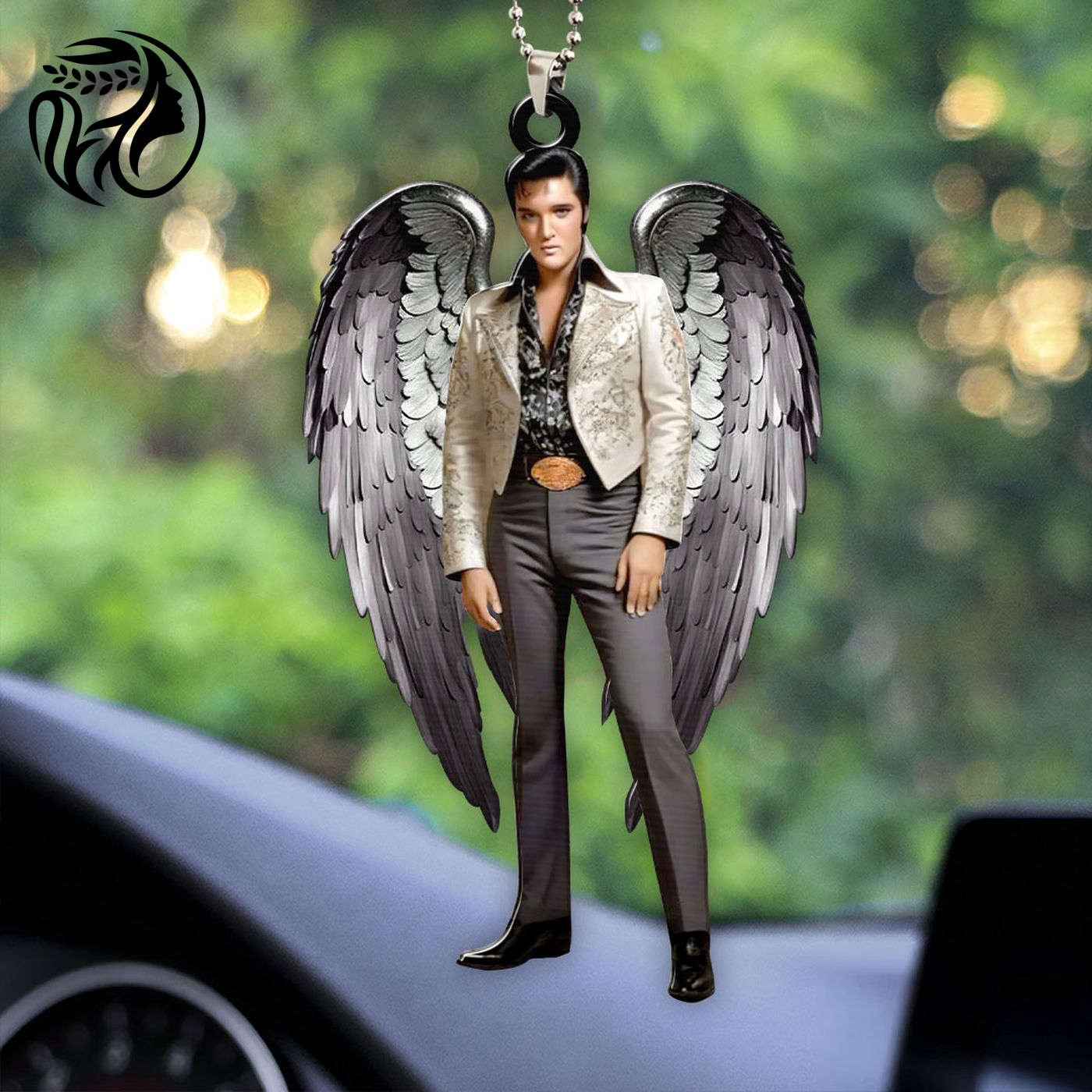 Elvis Presley Custom Shape 2-sided Acrylic Car Ornament