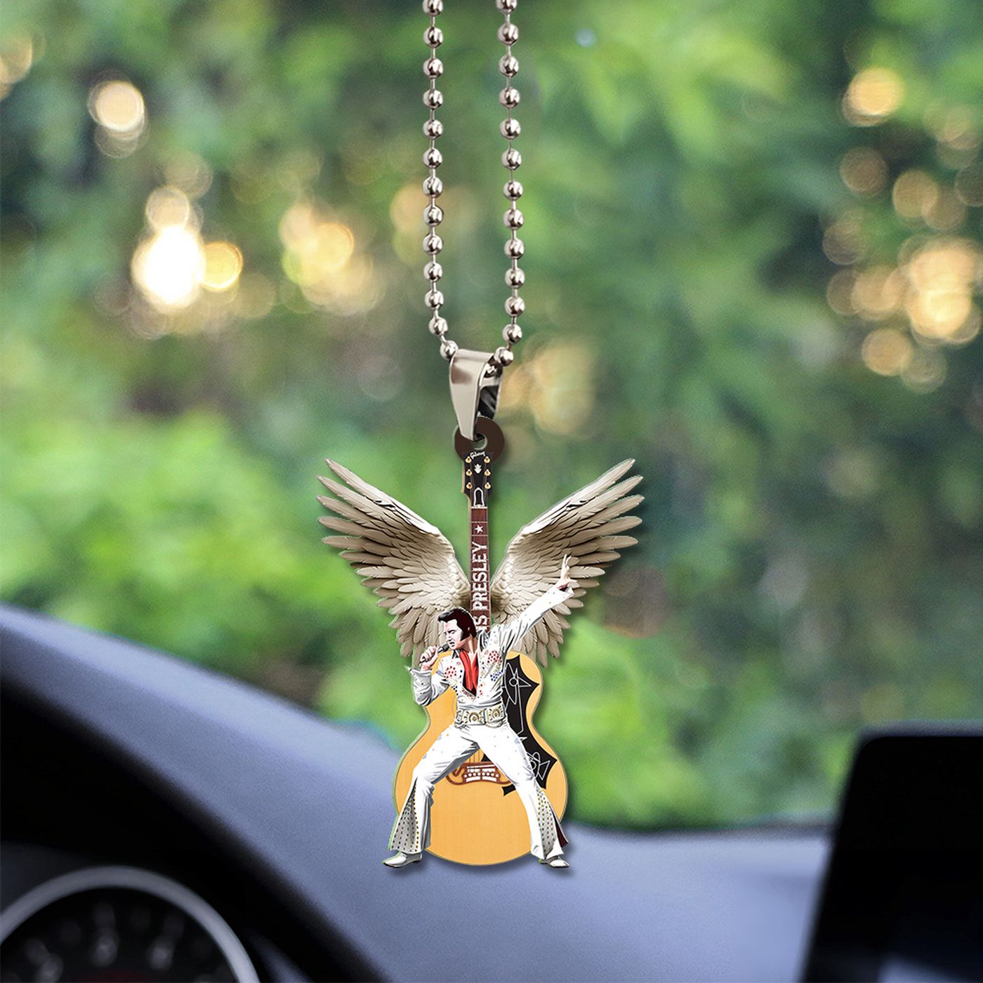 Elvis Presley Custom Shape 2-sided Acrylic Car Ornament