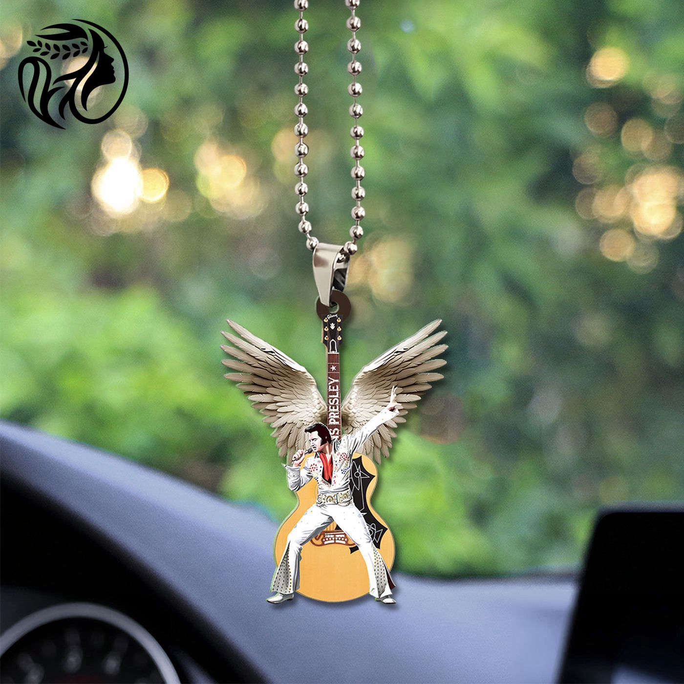 Elvis Presley Custom Shape 2-sided Acrylic Car Ornament
