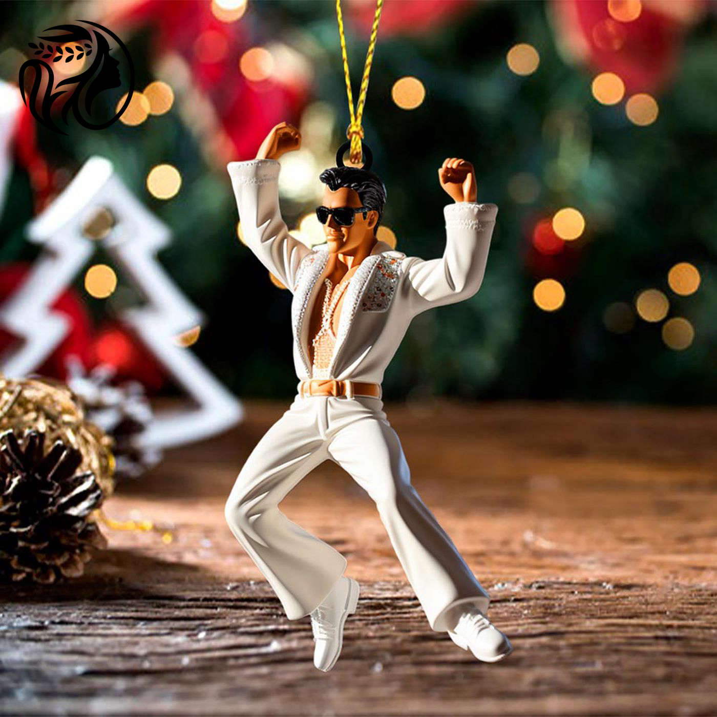 Elvis Presley Custom Shape-sided Acrylic Ornament  – Gift for Christmas Day